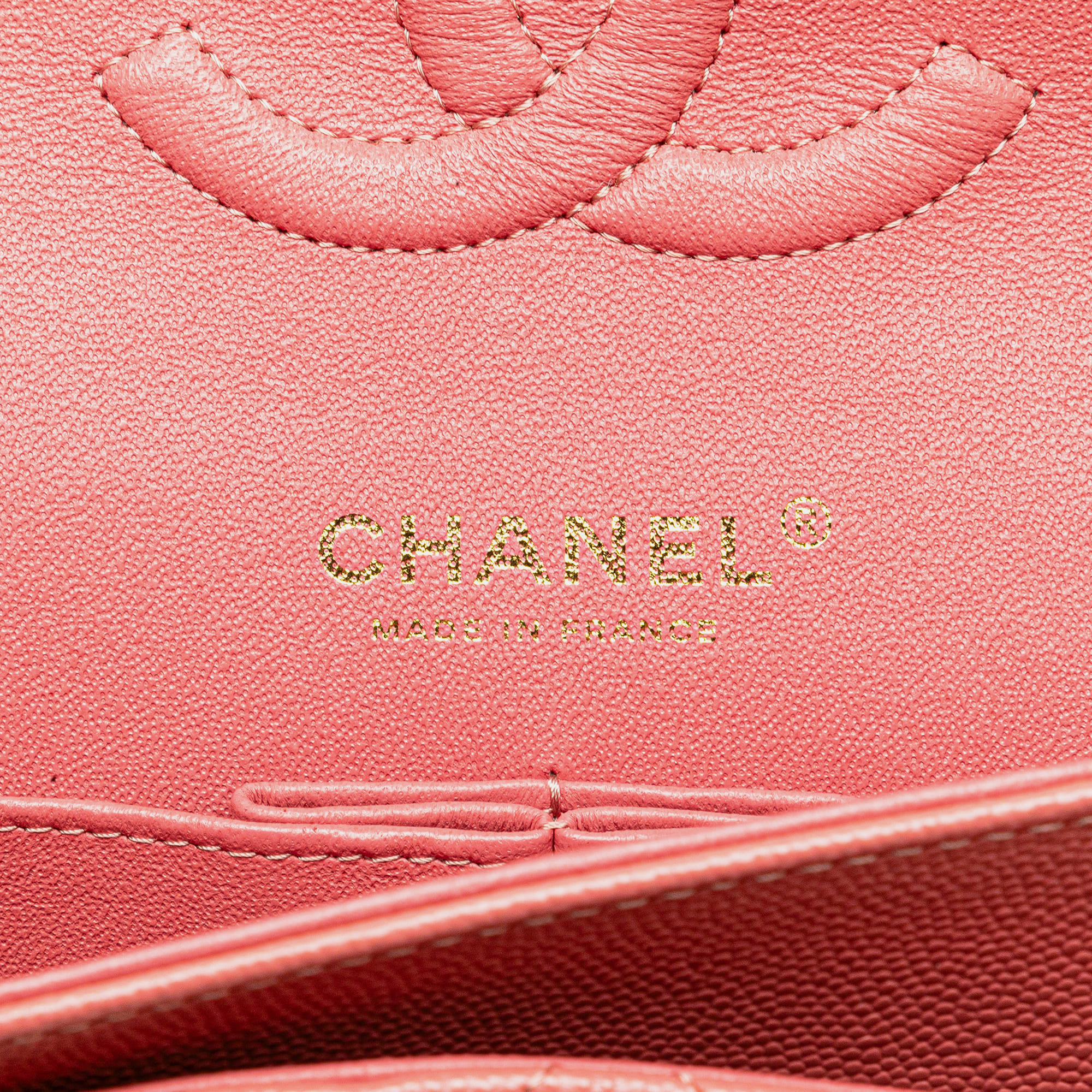 Chanel Pink Medium Classic Caviar Double Flap 