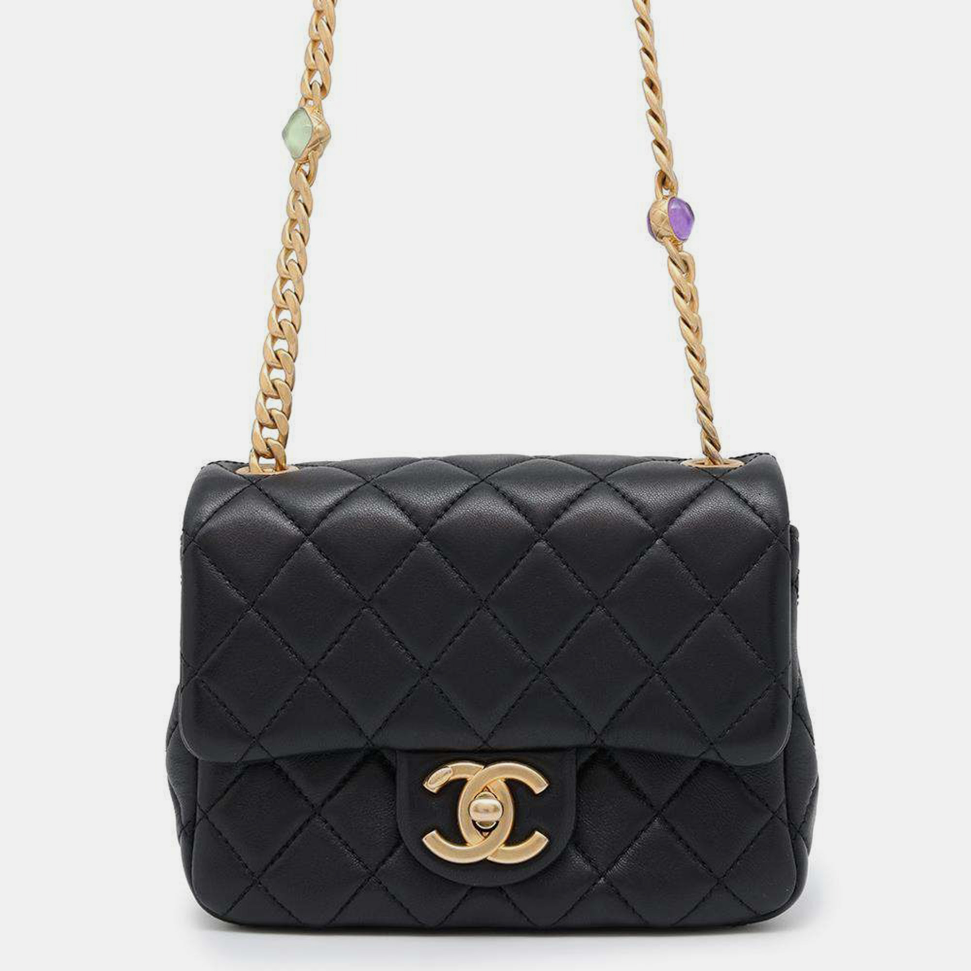 

Chanel Black Lambskin Chain Shoulder Bag