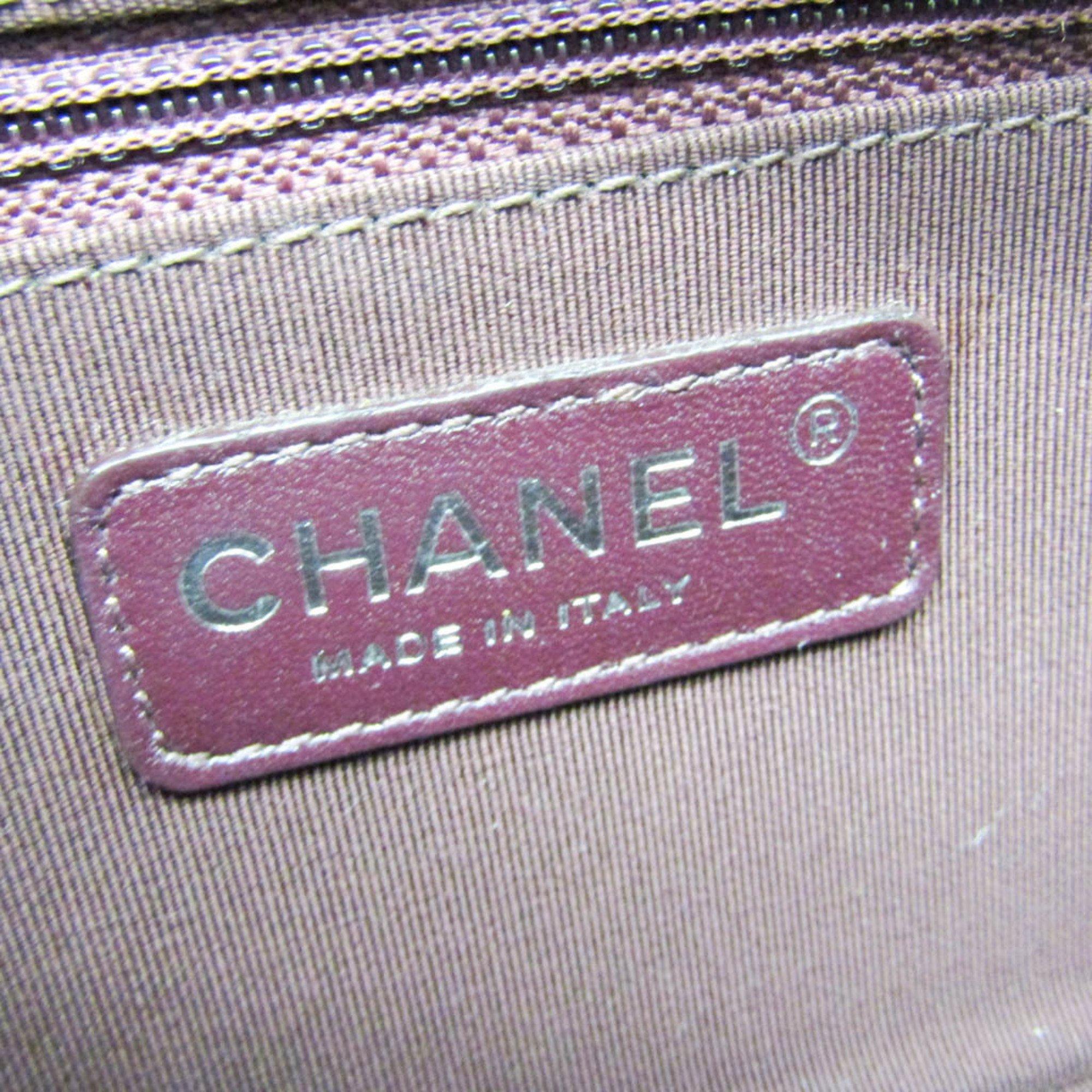 Chanel Cream Leather Boy Camera Shoulder Bag 