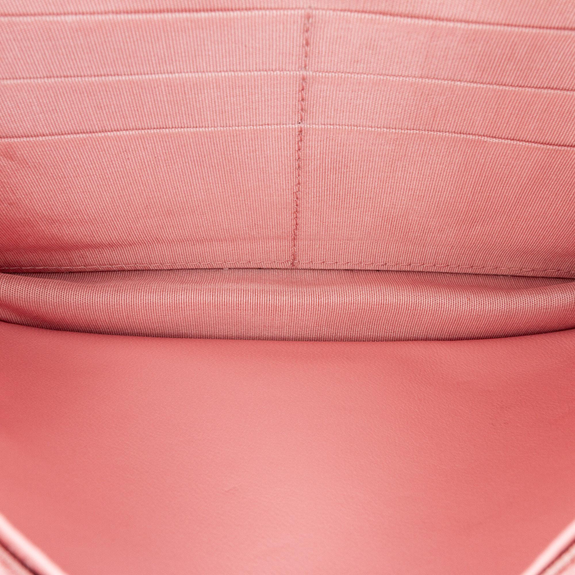 Chanel Pink Lambskin Boy Wallet On Chain 
