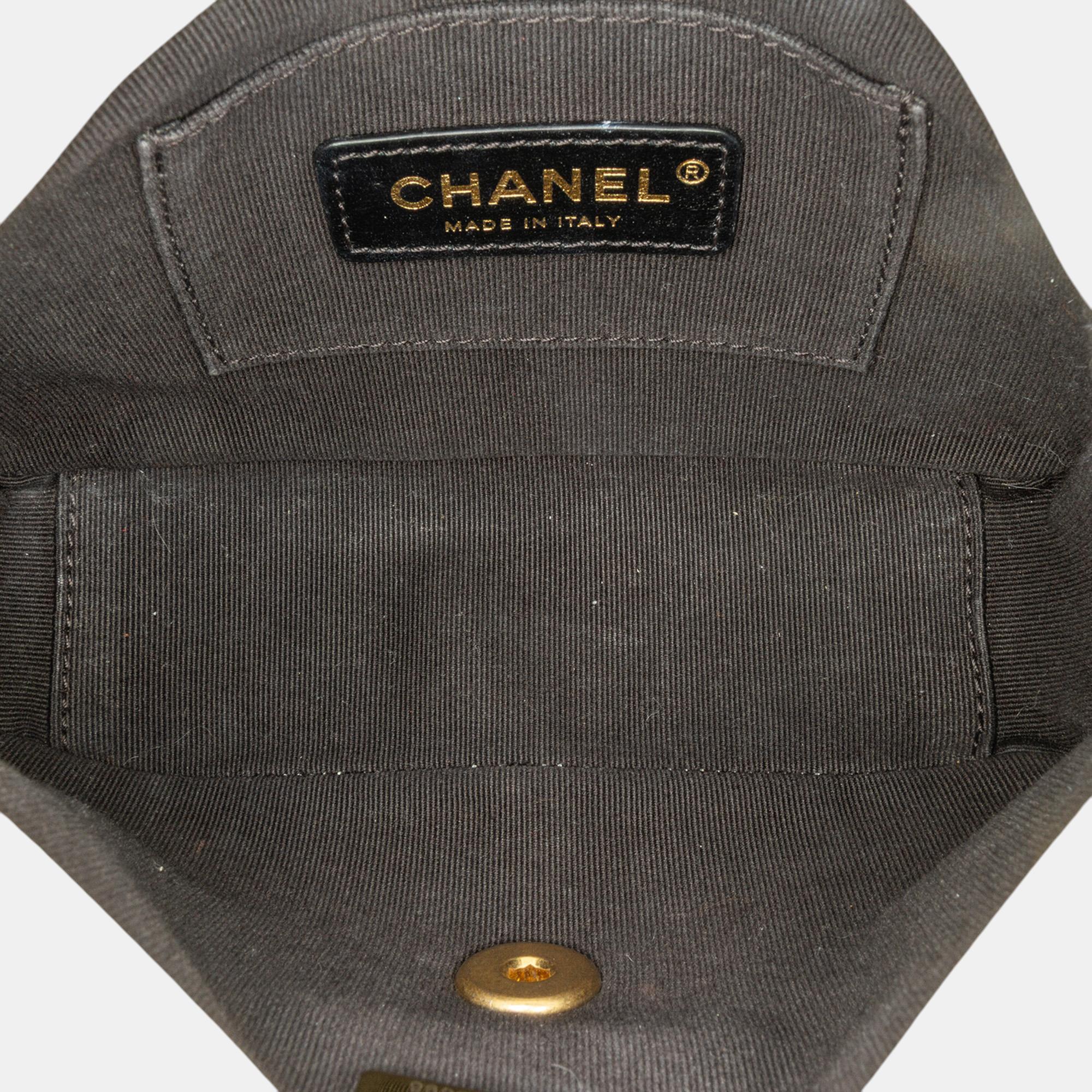 Chanel White Small Quilted Caviar Twist Your Buttons Flap 