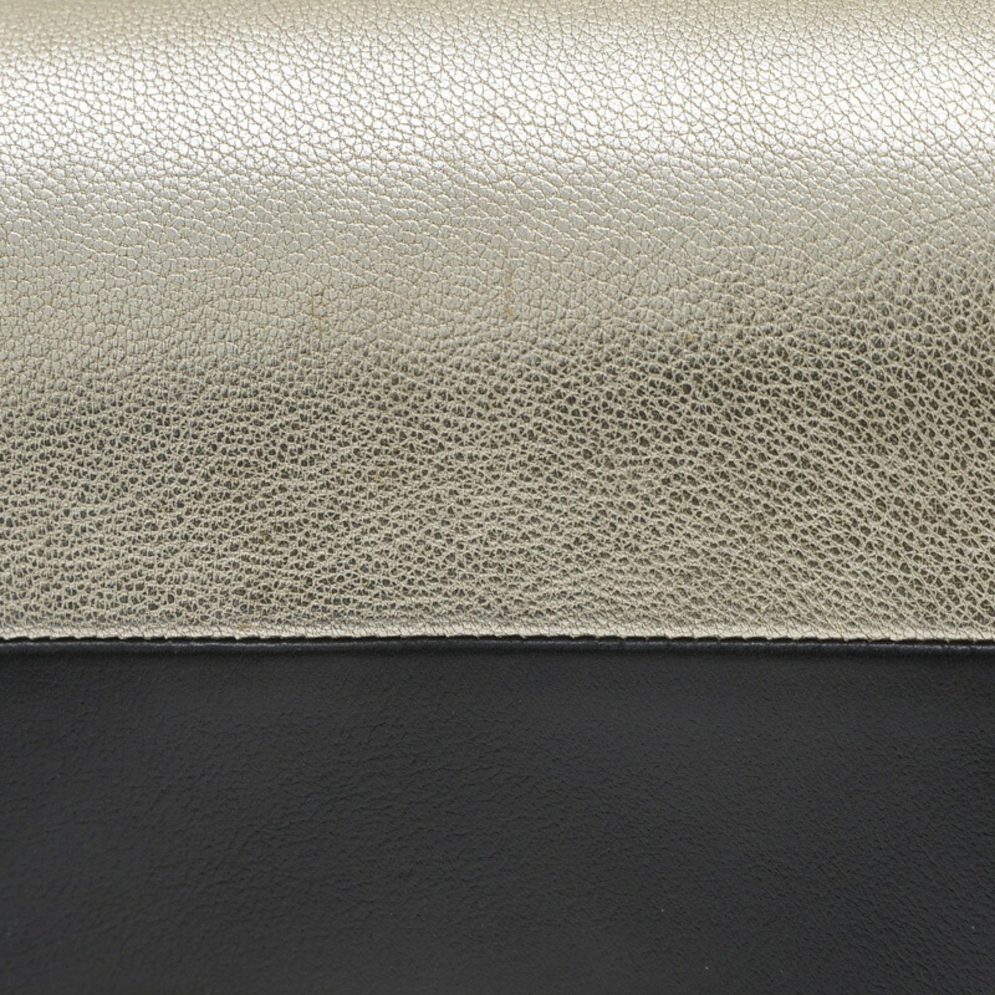 Chanel Black/Gold Lambskin Leather Boy Chain Shoulder Bag 