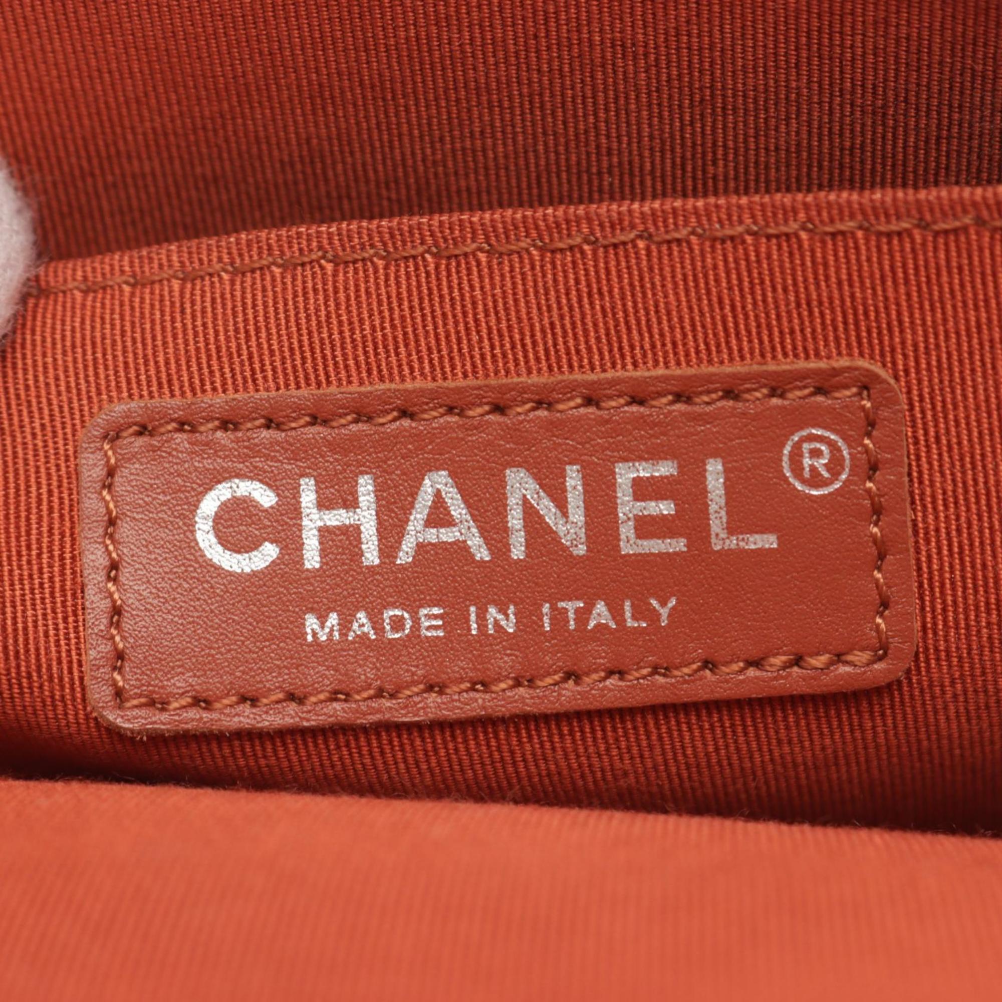 Chanel Brown Leather Chevron Camera Shoulder Bag 