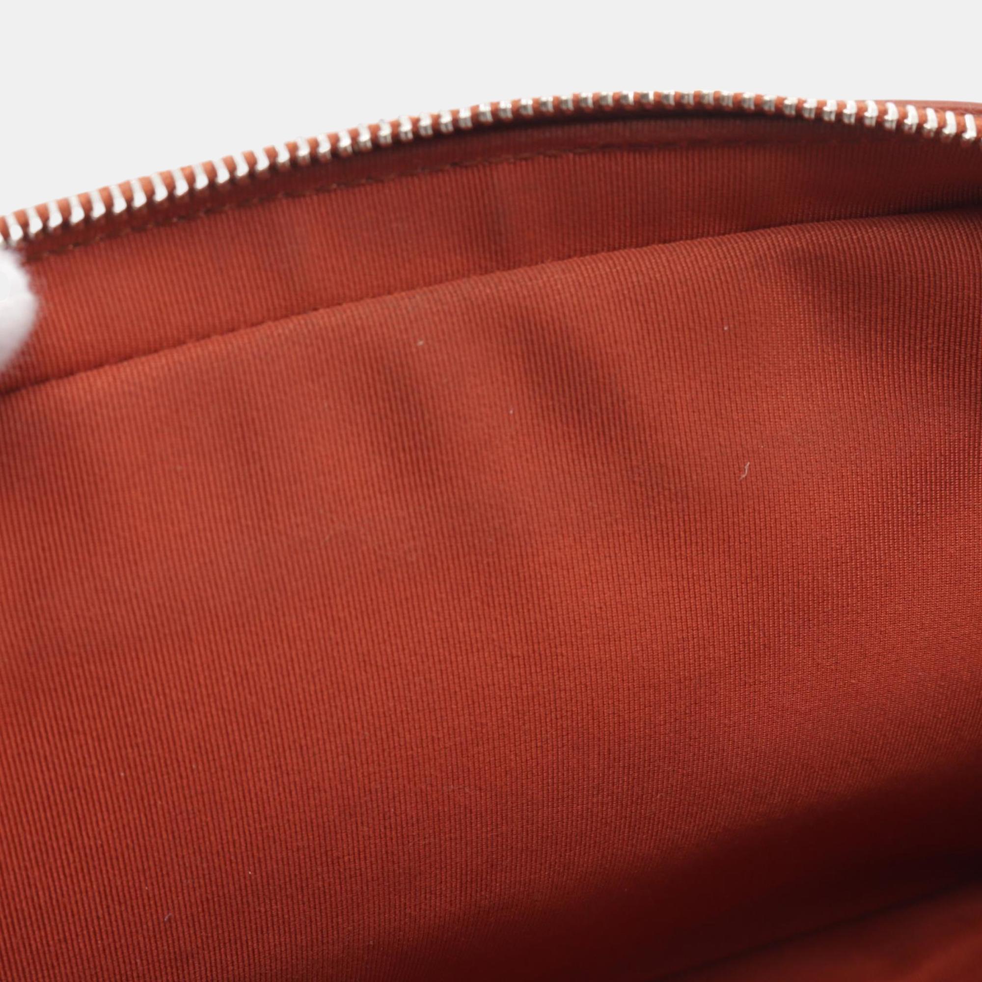 Chanel Brown Leather Chevron Camera Shoulder Bag 