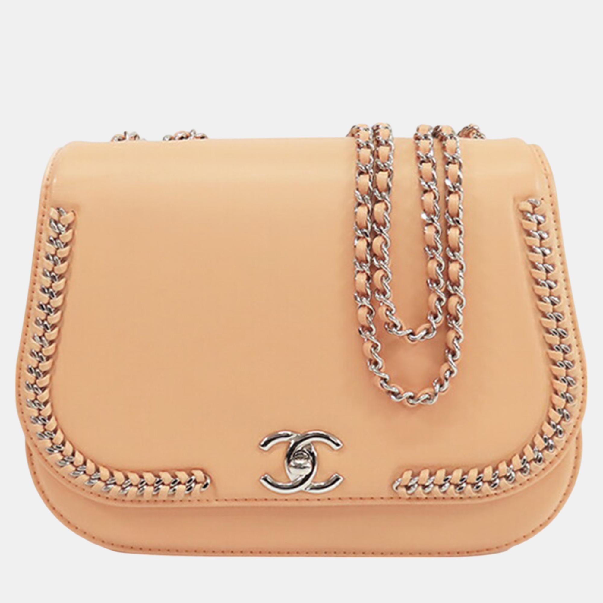 

Chanel Brown Small Calfskin Braided Chic Flap