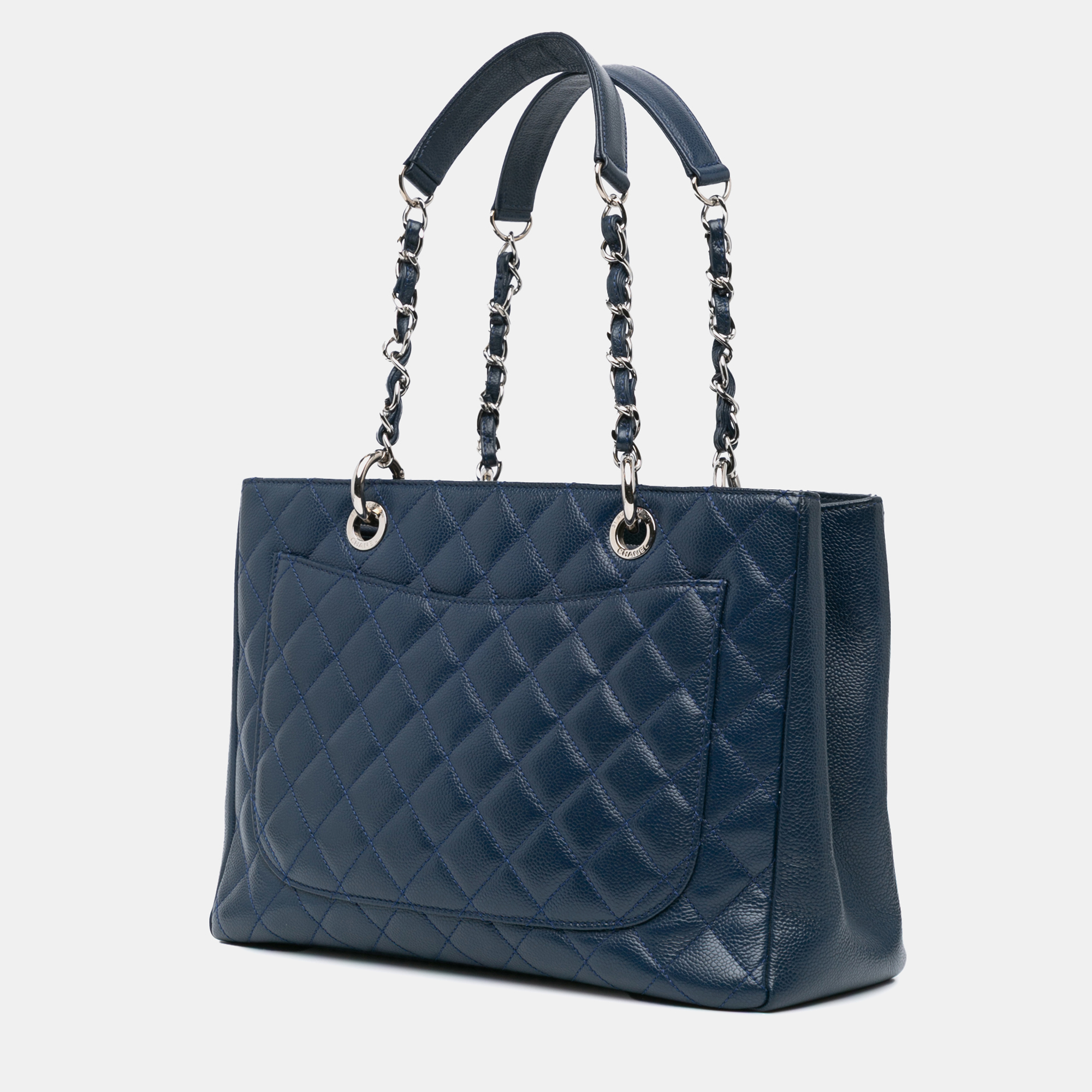 Chanel Blue Caviar Grand Shopping Tote 