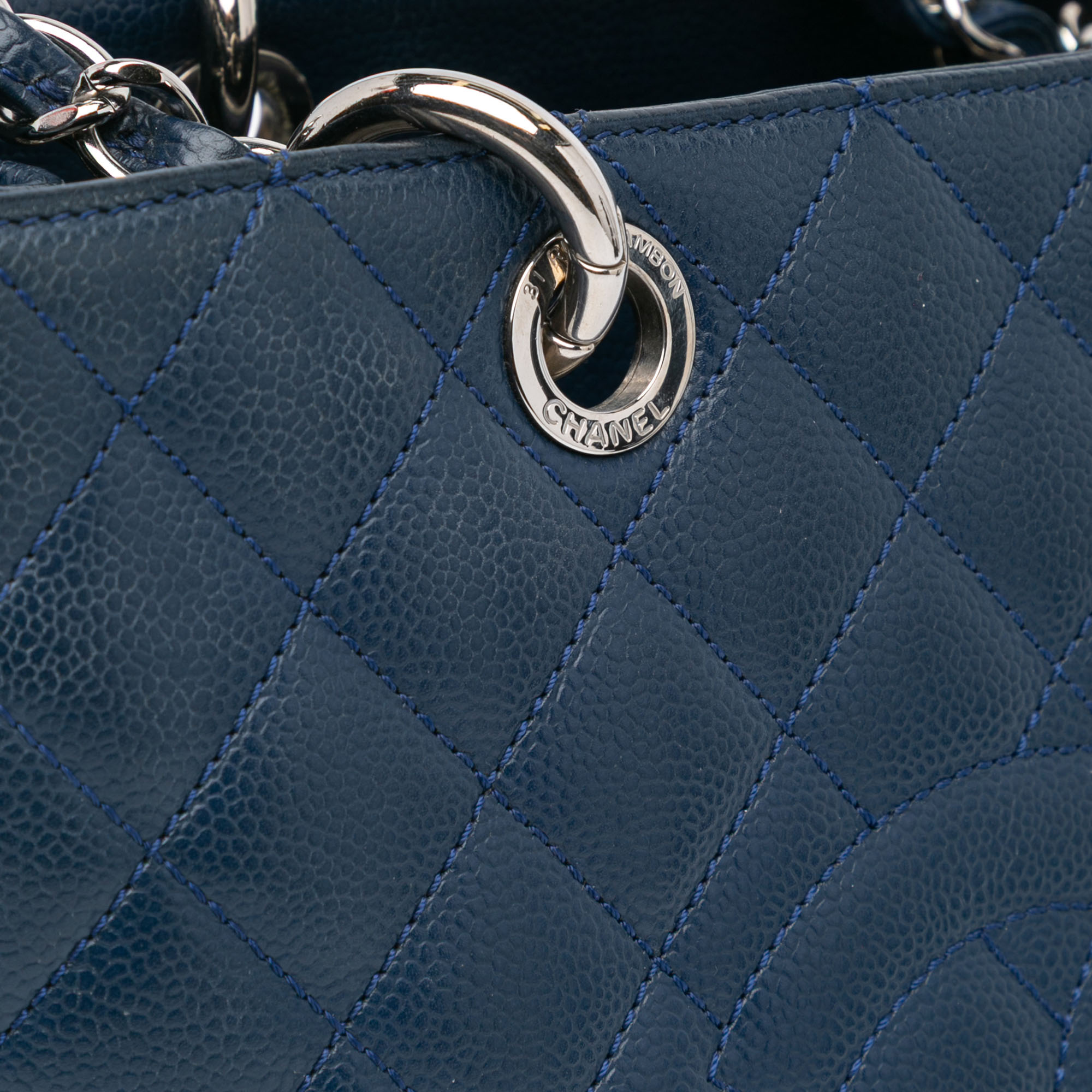 Chanel Blue Caviar Grand Shopping Tote 