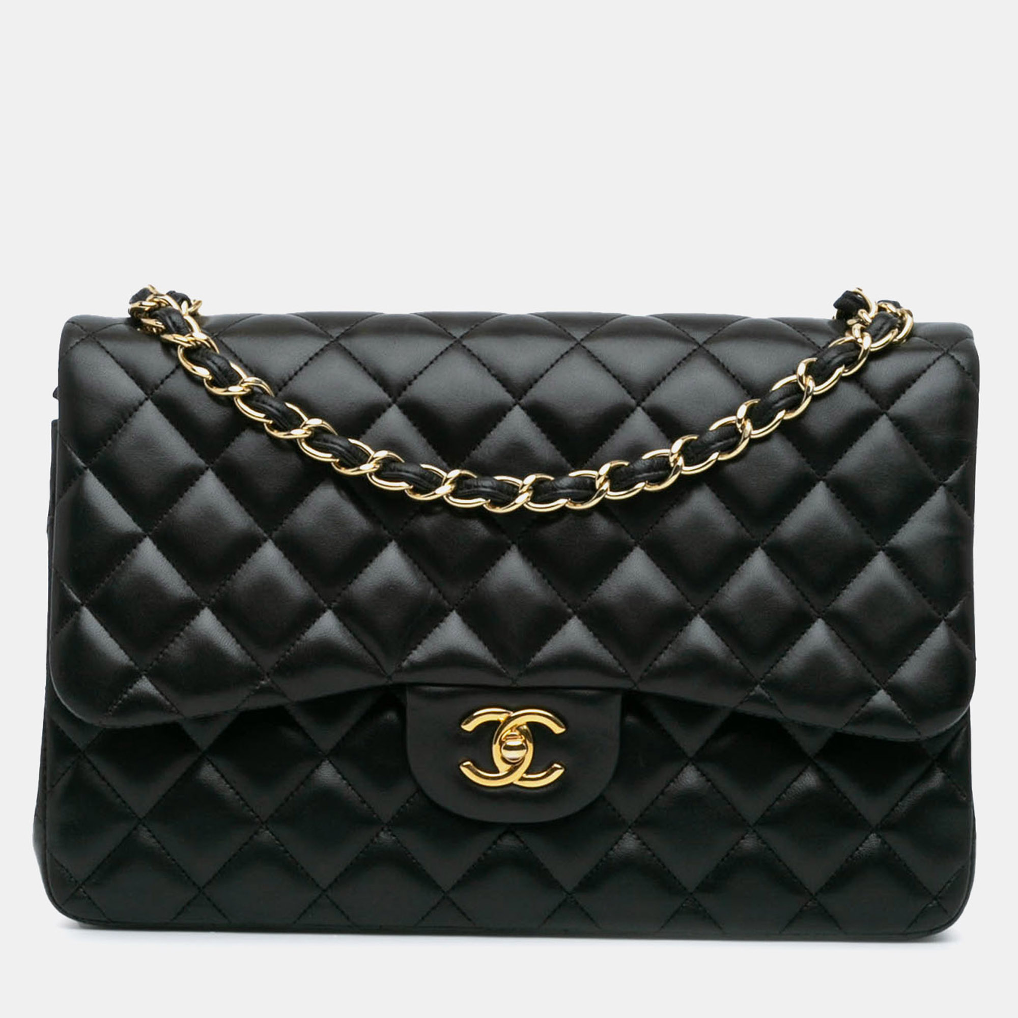 

Chanel Black Jumbo Classic Lambskin Double Flap