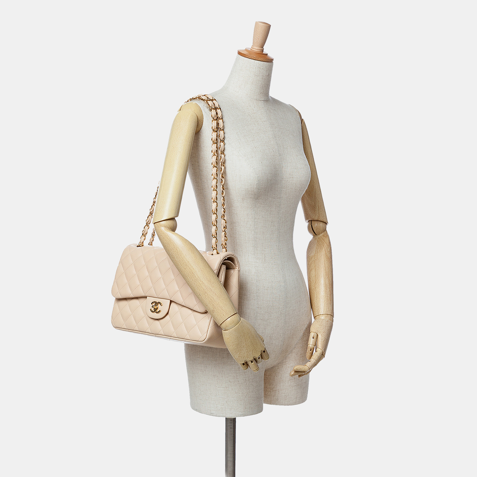 Chanel Brown Jumbo Classic Lambskin Double Flap 