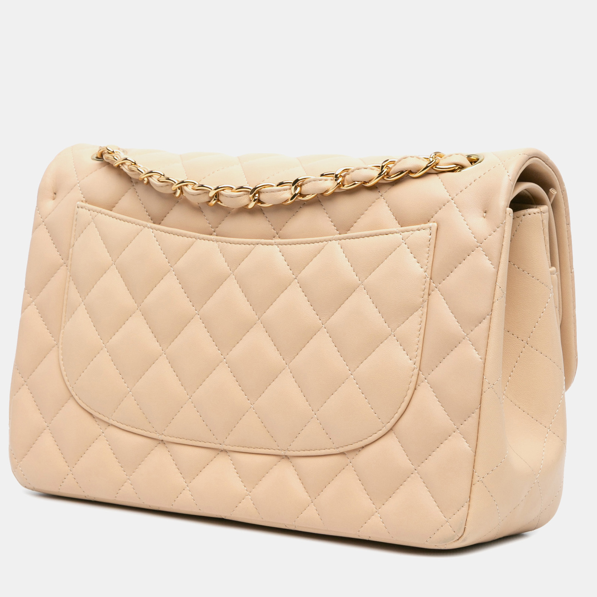 Chanel Brown Jumbo Classic Lambskin Double Flap 