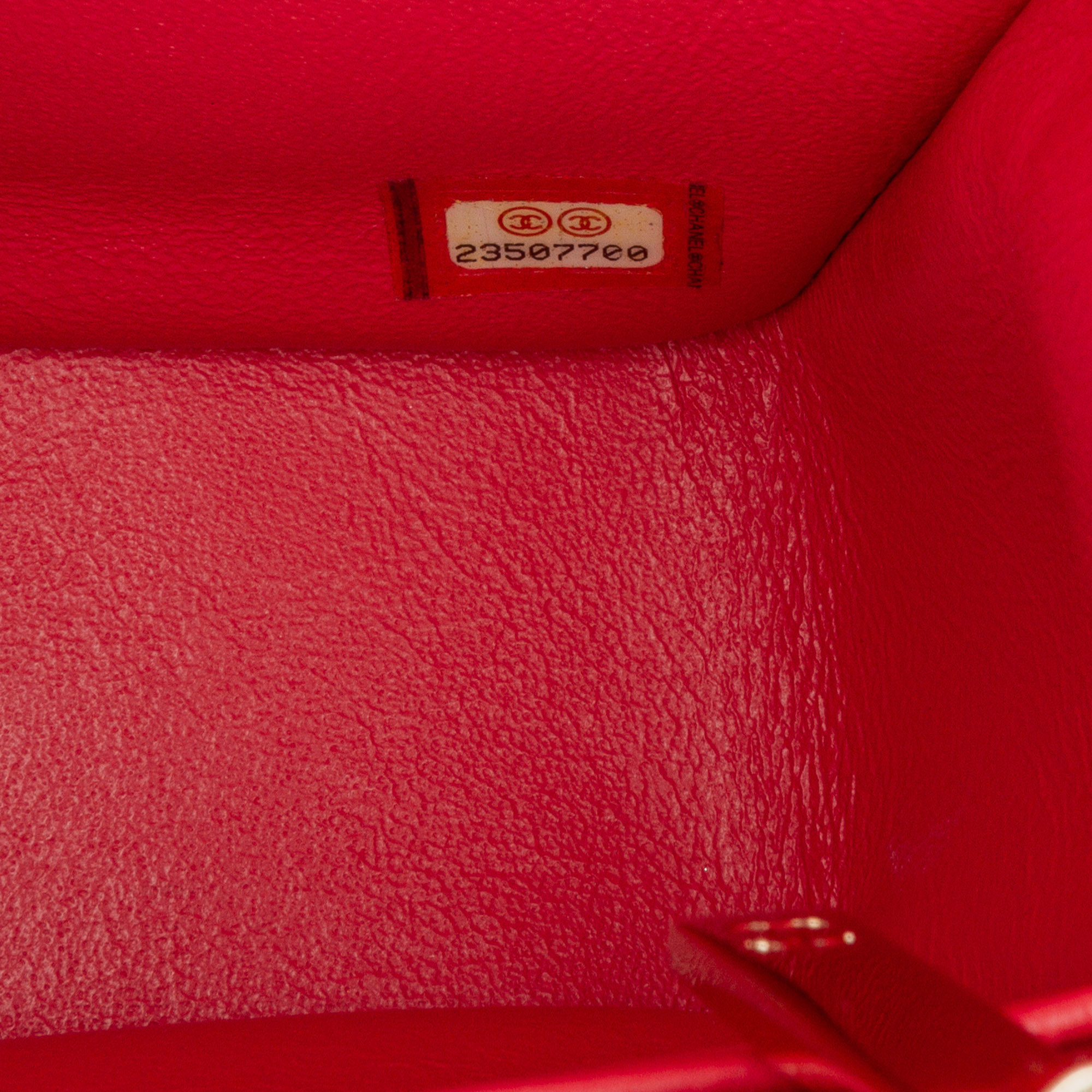 Chanel Red Mini Square Classic Caviar Single Flap 