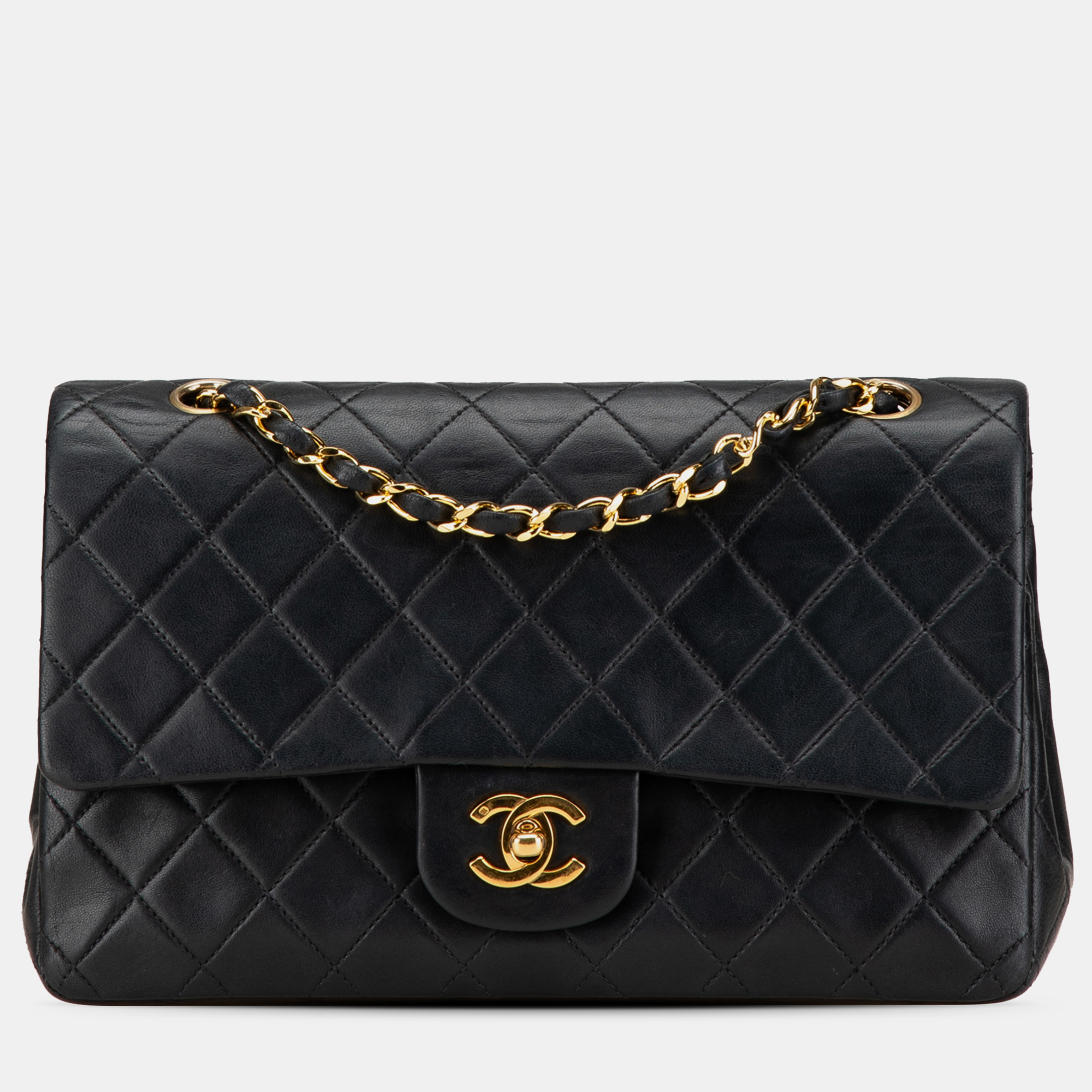 

Chanel Black Medium Classic Lambskin Double Flap