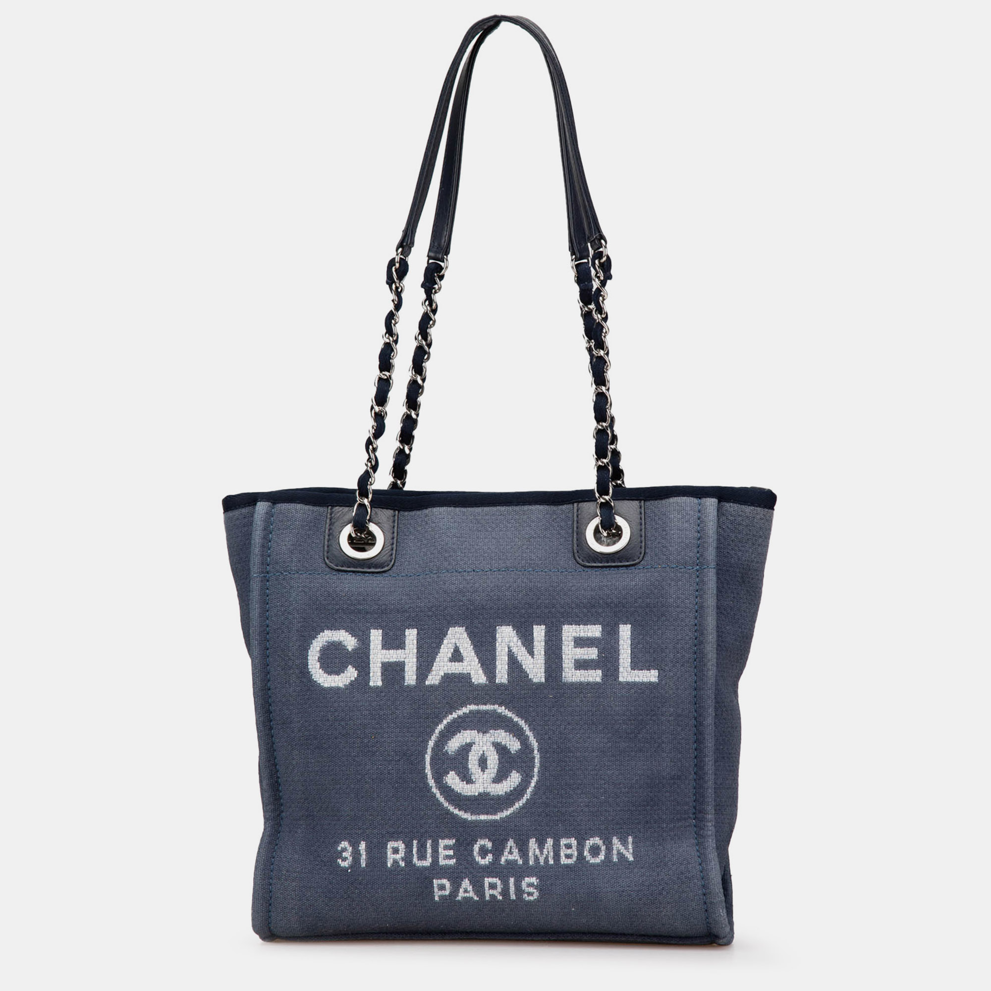 

Chanel Blue Canvas Mini Deauville Shopping Tote Bag