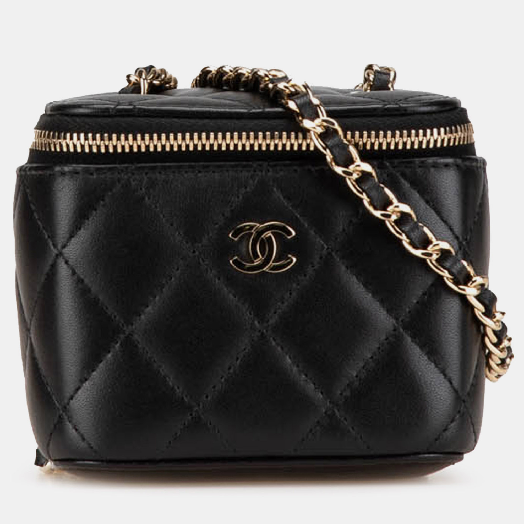 

Chanel Black Mini Lambskin Vanity Case with Chain