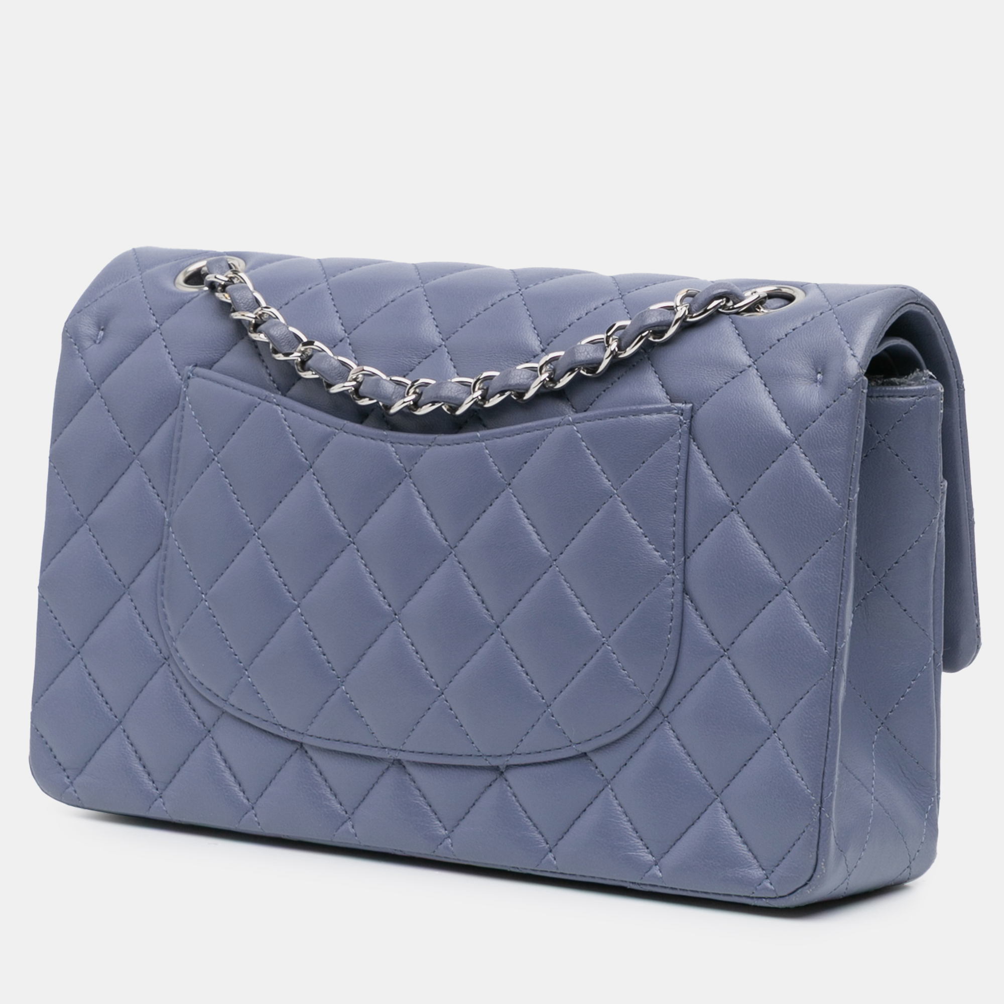 Chanel Purple Medium Classic Lambskin Double Flap 