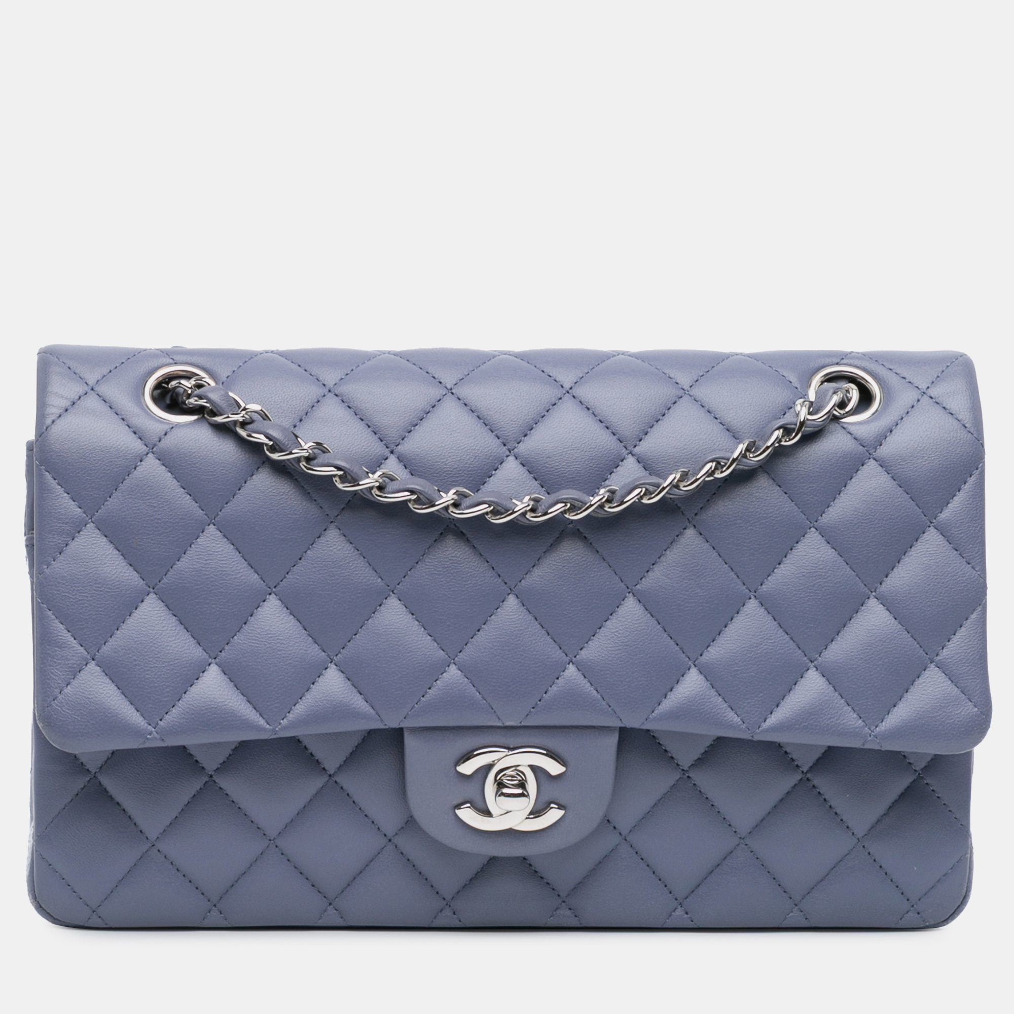 

Chanel Purple Medium Classic Lambskin Double Flap