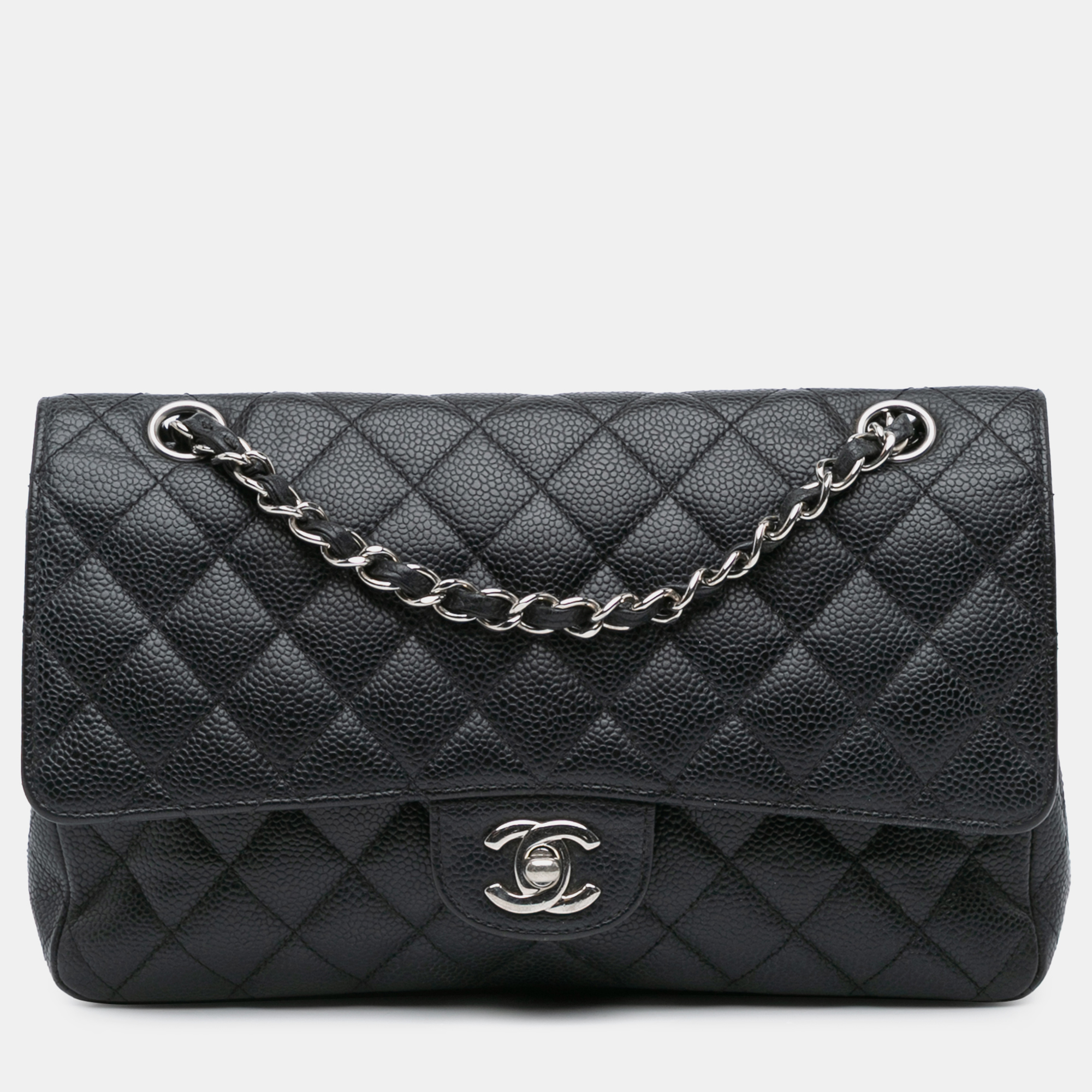 

Chanel Black Medium Classic Caviar Double Flap