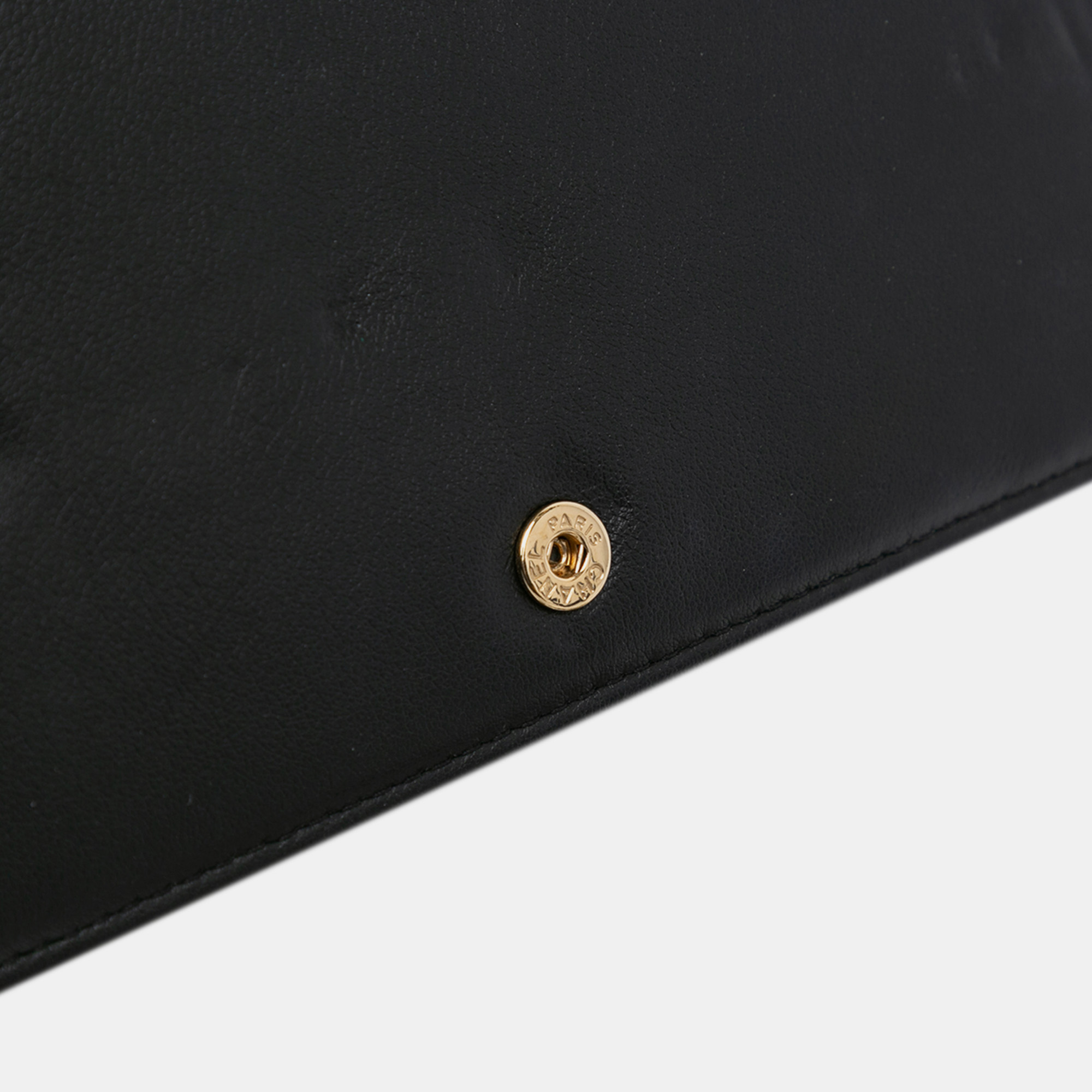 Chanel Black Silver Bicolor Calfskin Boy Wallet On Chain 