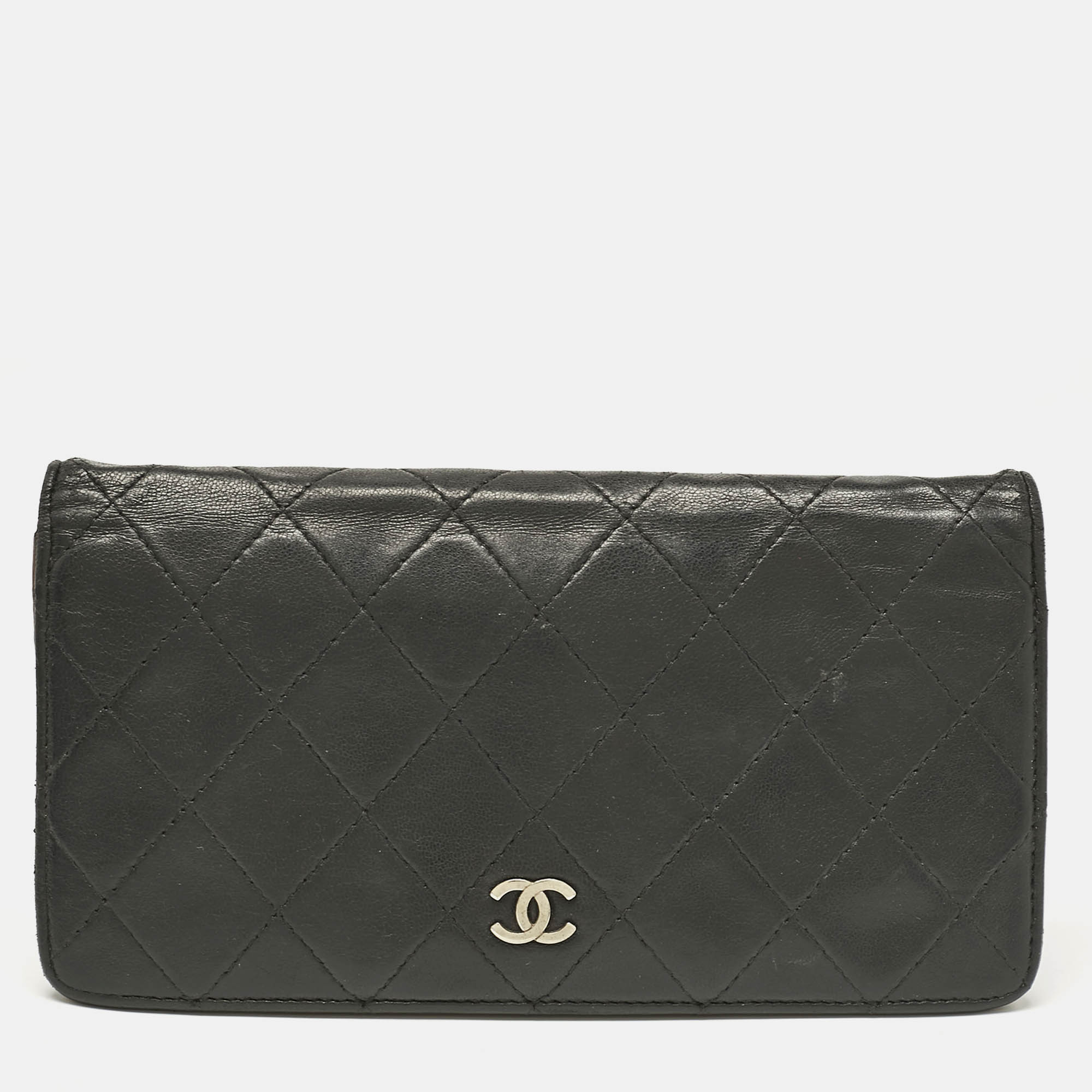 

Chanel Black Quilted Leather  Yen Wallet