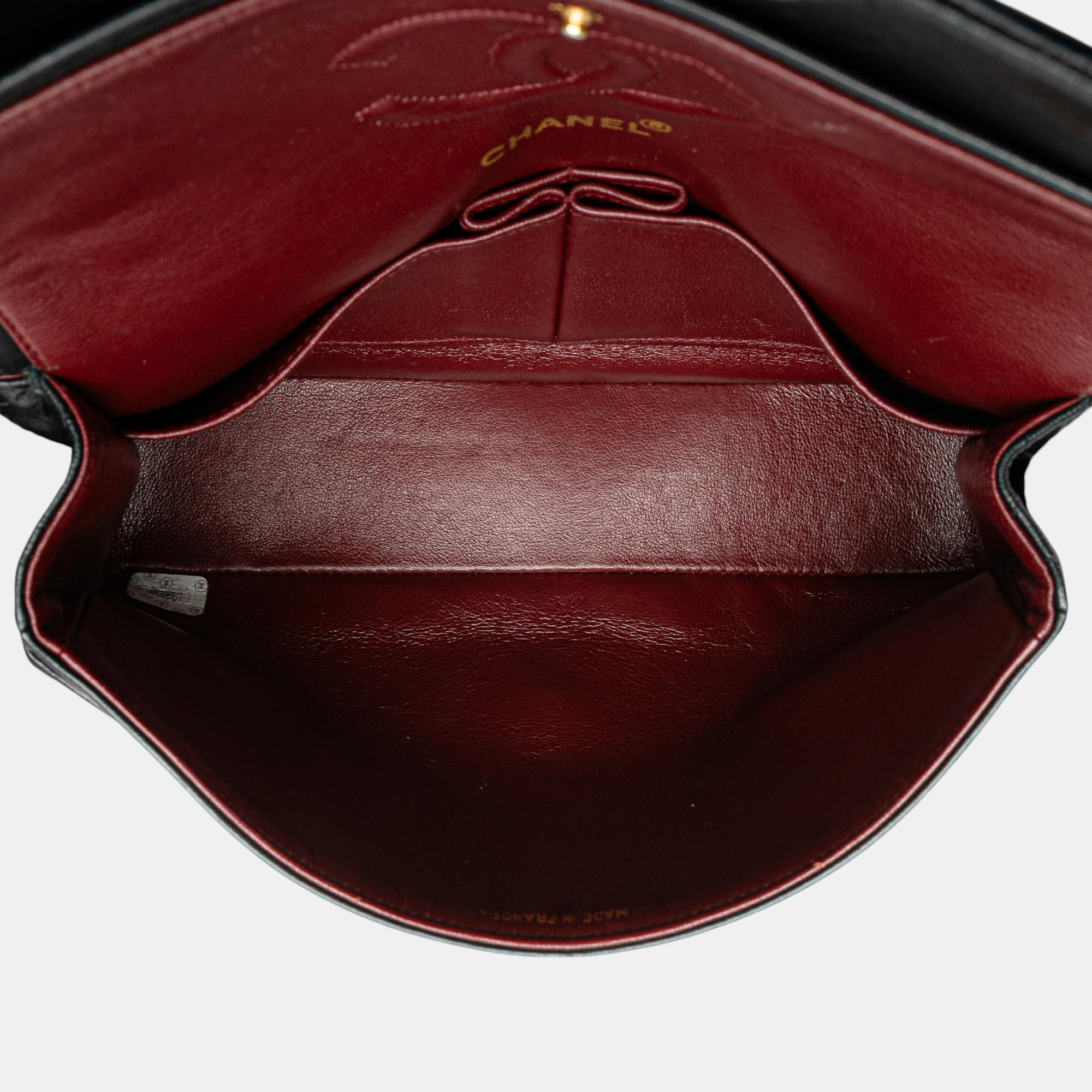 Chanel Black Medium Classic Lambskin Double Flap 