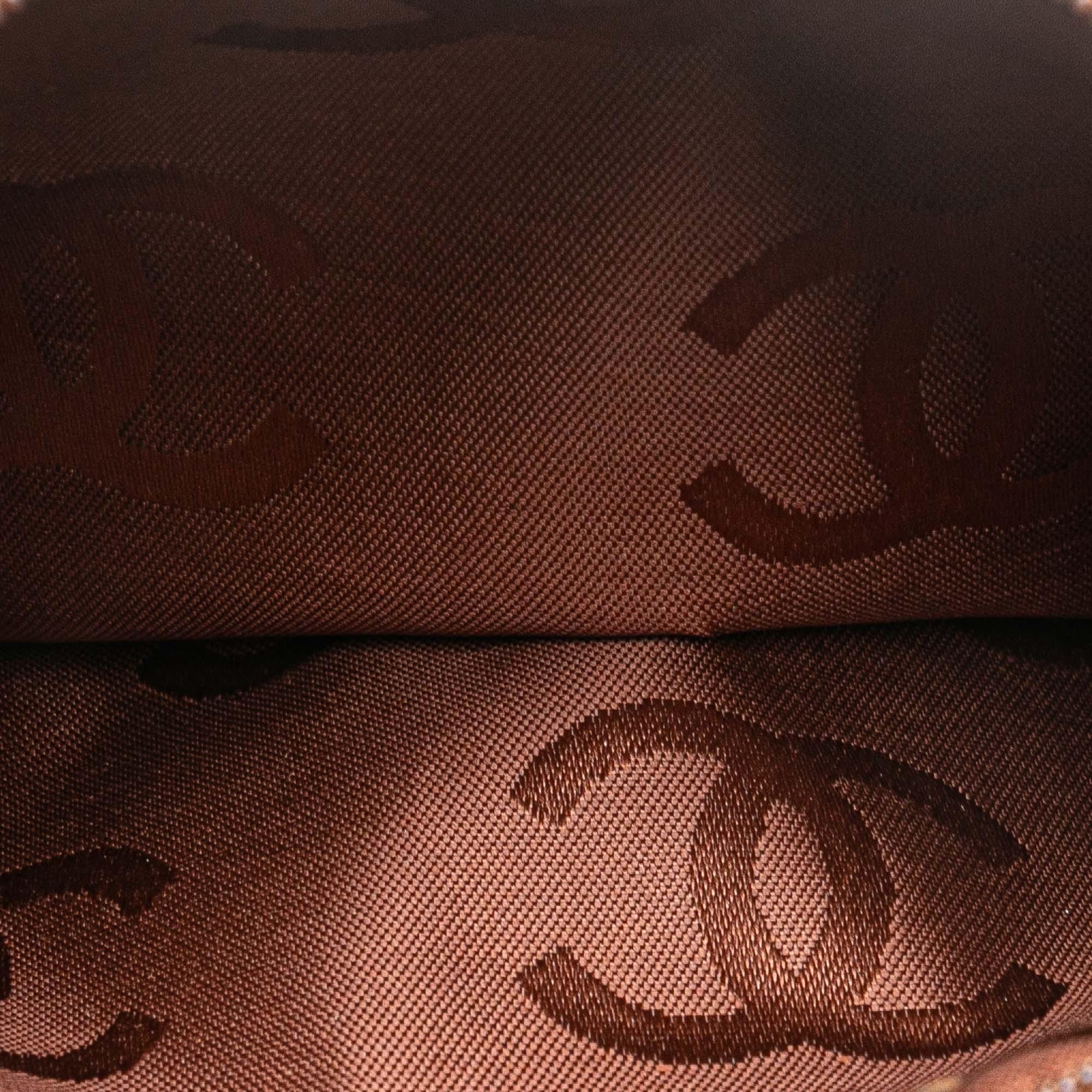 Chanel Brown Shearling Trim Nubuck Leather Chain Flap Bag 