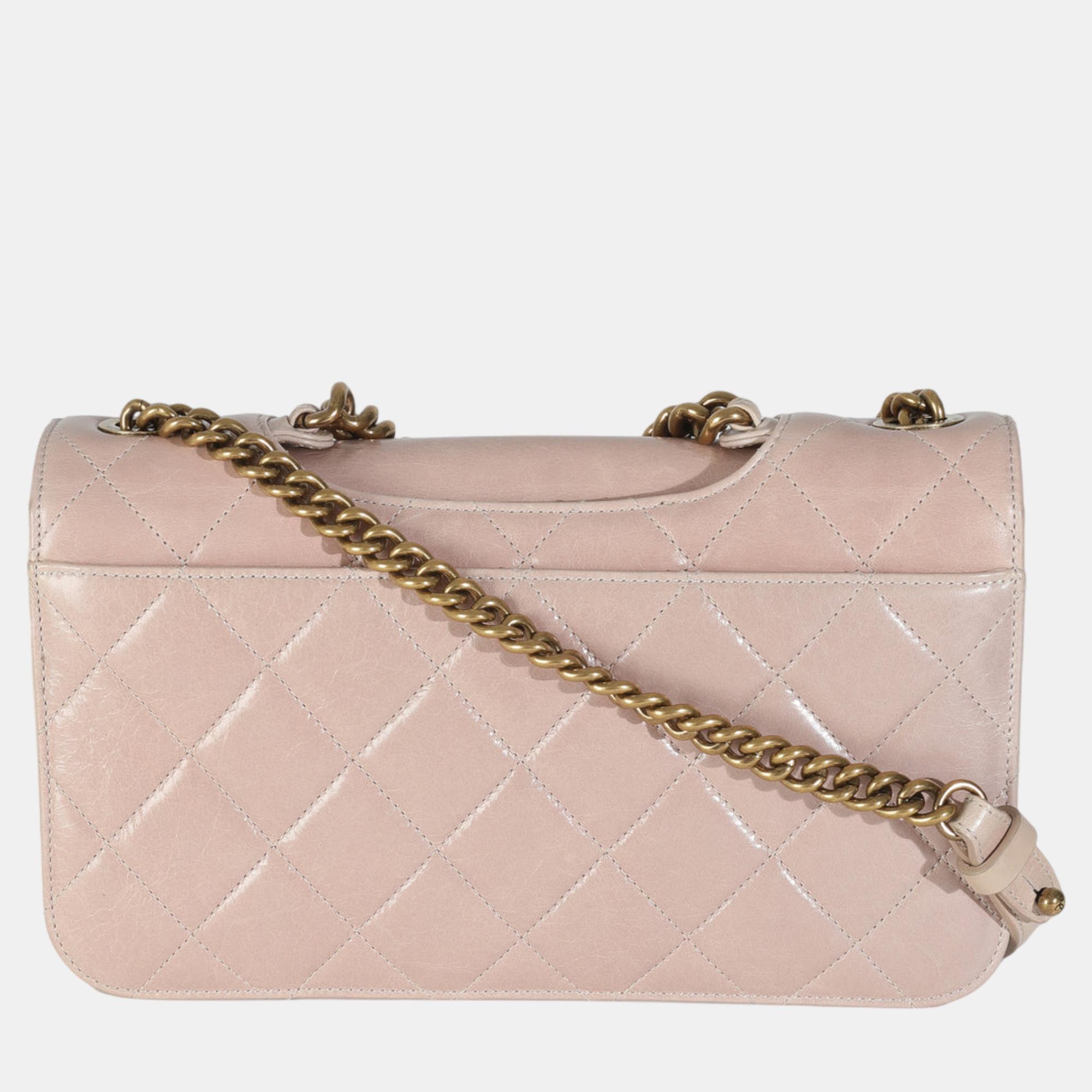 Chanel Beige Quilted Calfskin Perfect Edge Flap Bag 