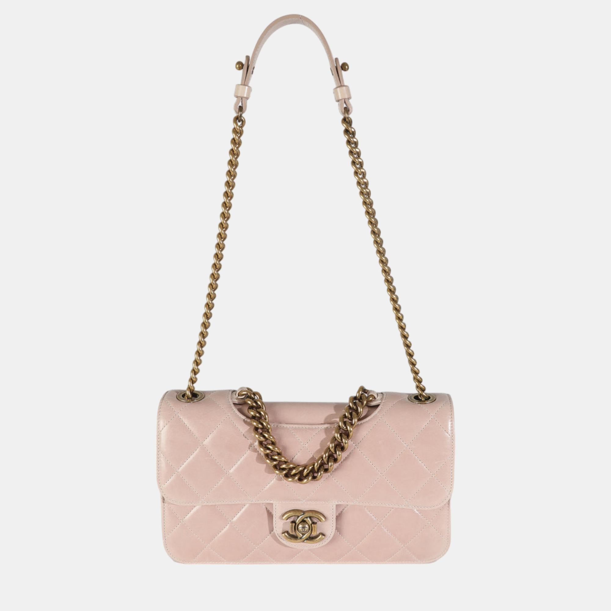 Chanel Beige Quilted Calfskin Perfect Edge Flap Bag 