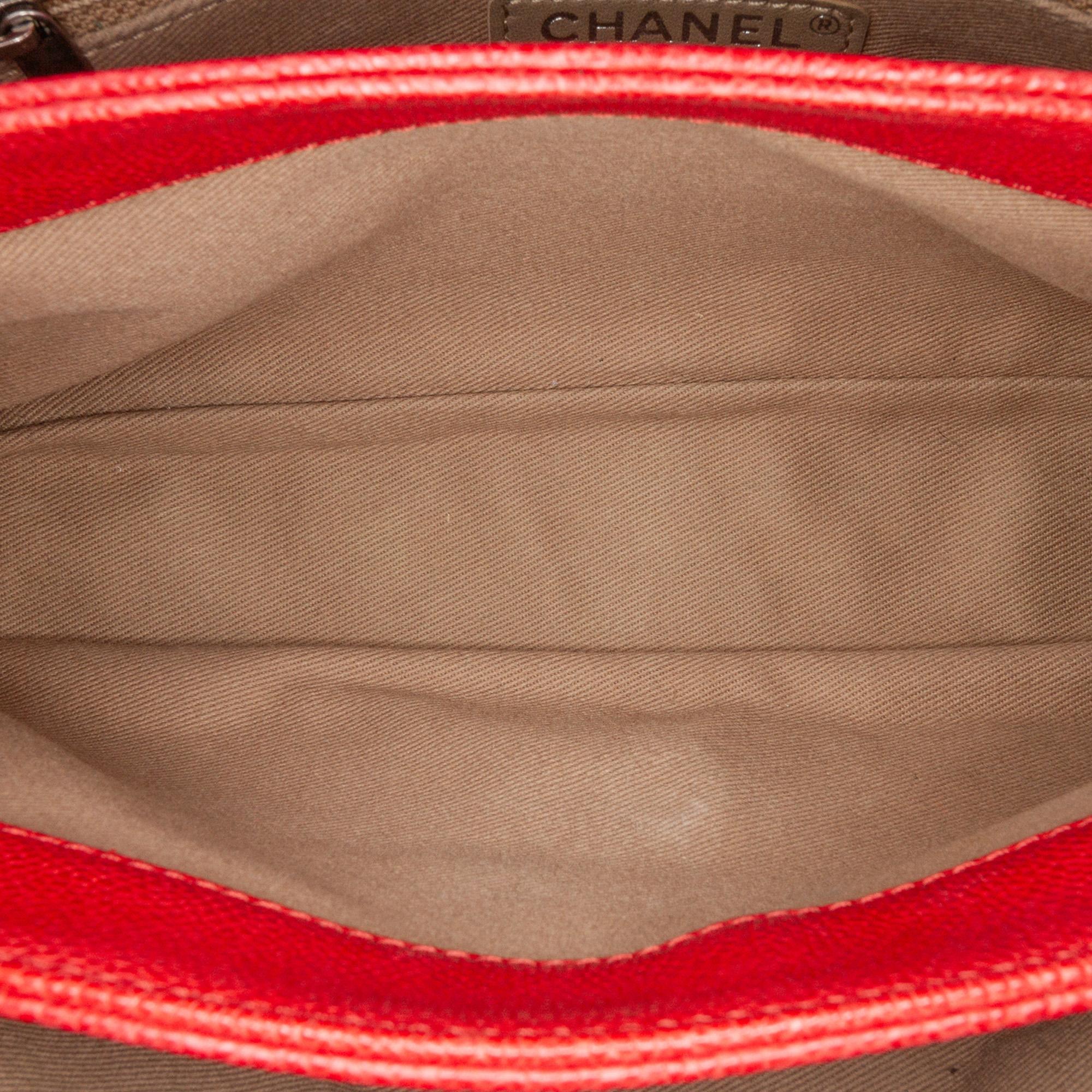 Chanel Red Medium Quilted Caviar Simply CC Flap Bag 