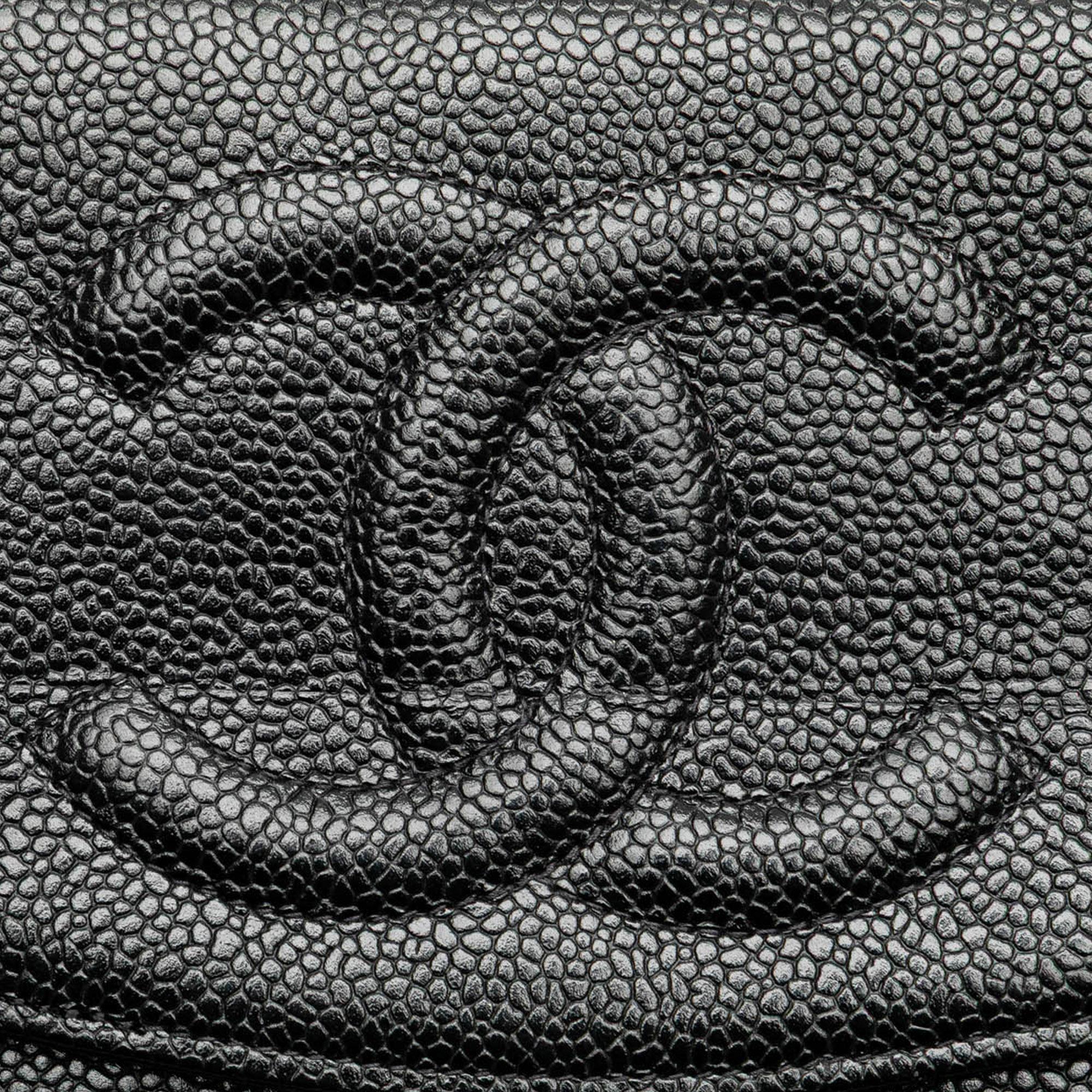 Chanel Black CC Caviar Wallet on Chain 