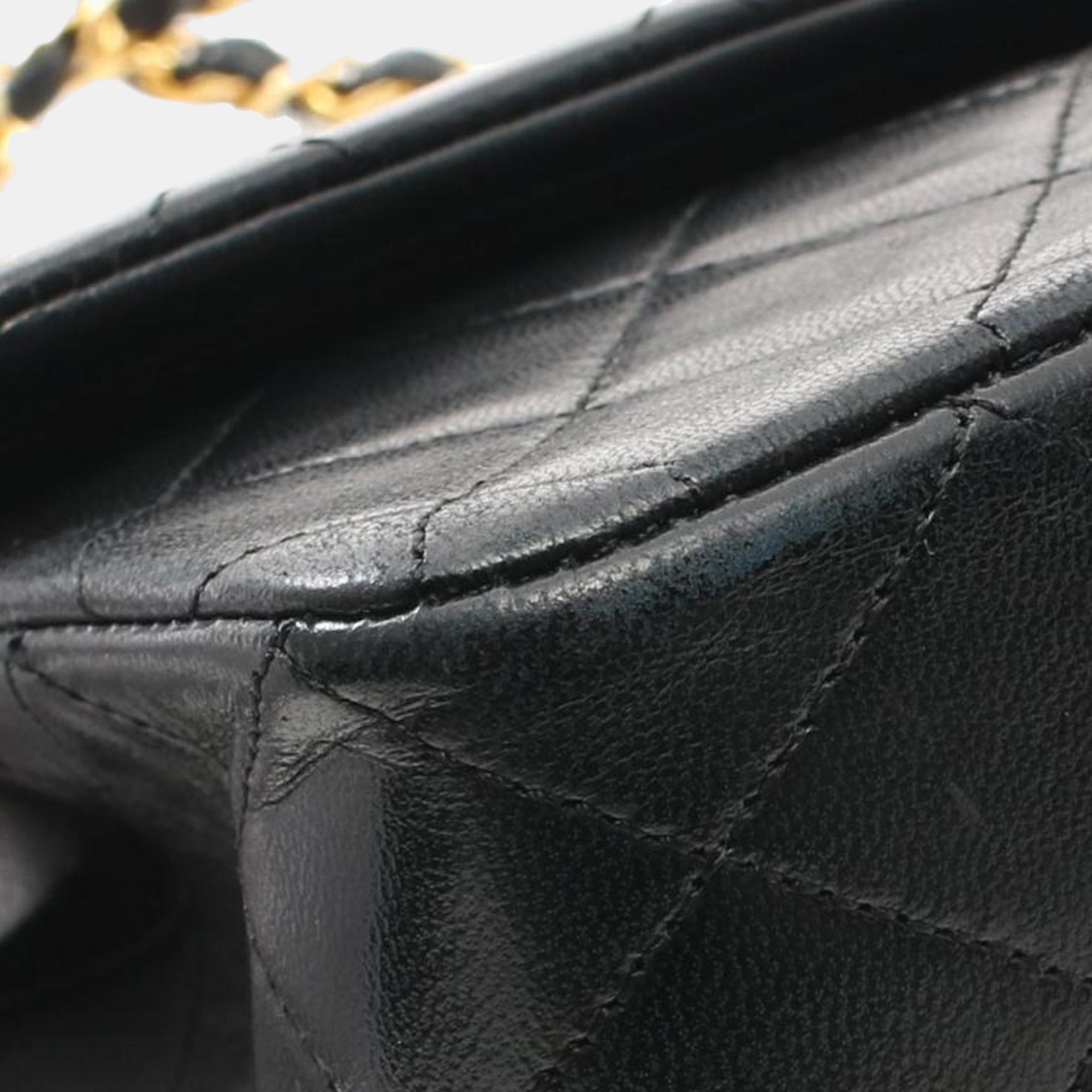 Chanel Black Medium Classic Lambskin Double Flap Bag 