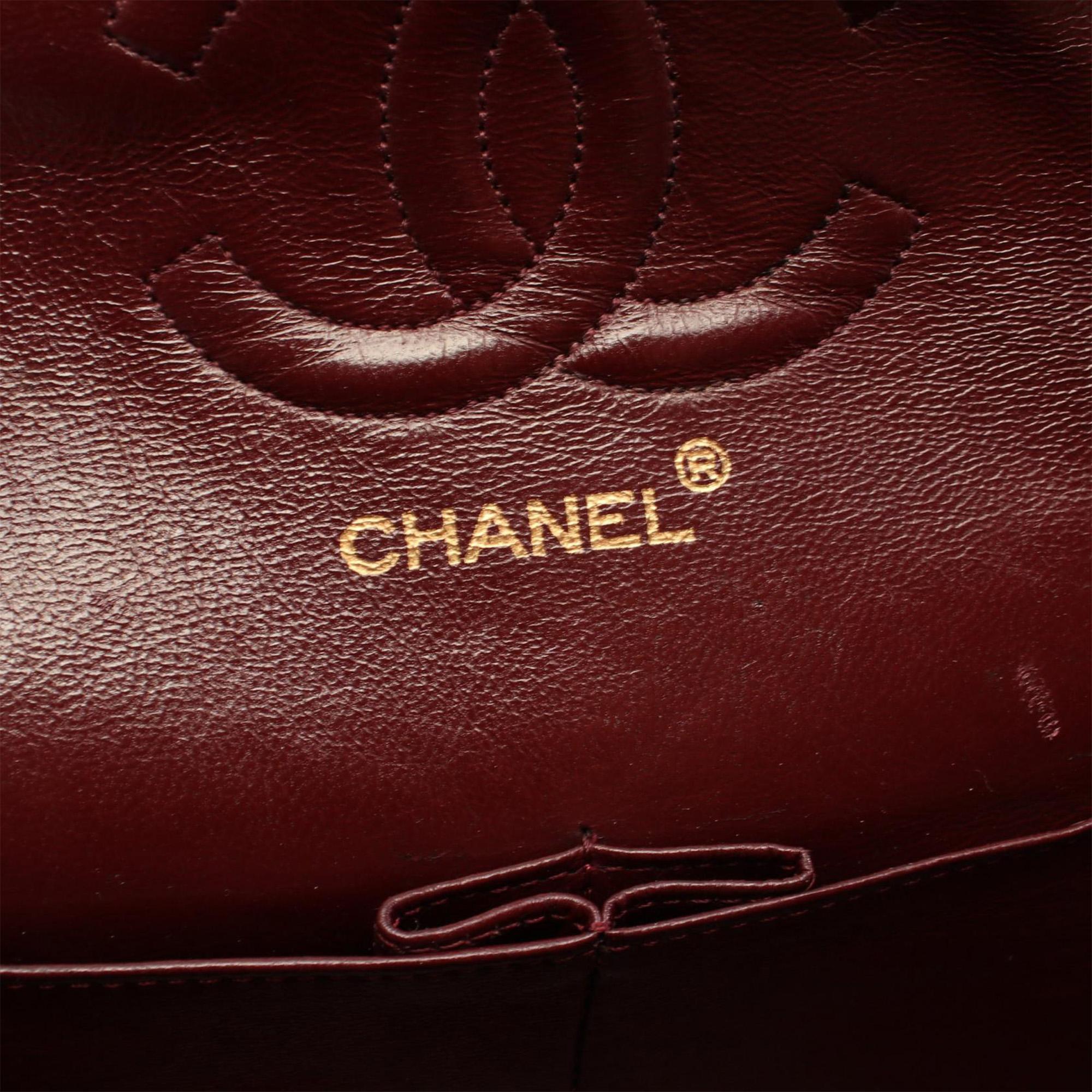 Chanel Black Medium Classic Lambskin Double Flap Bag 
