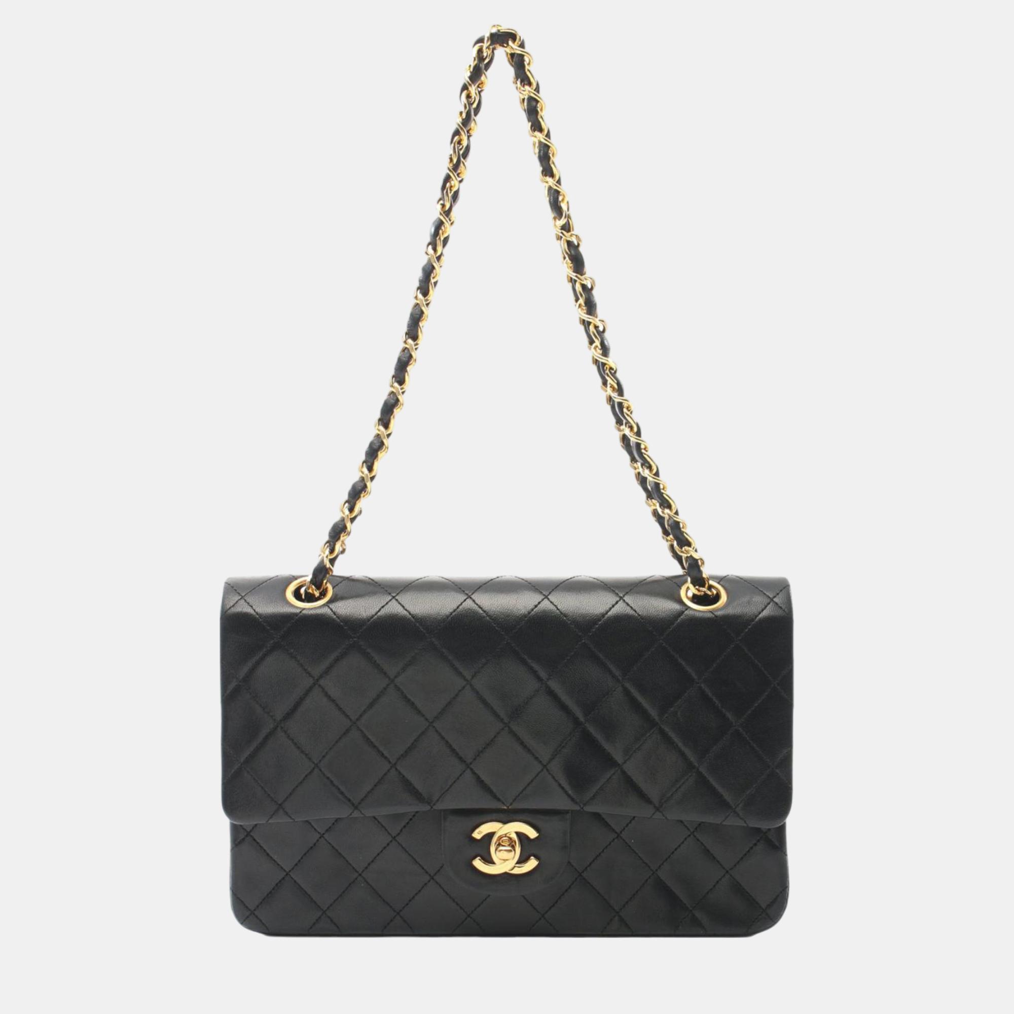 

Chanel Black Medium Classic Lambskin Double Flap