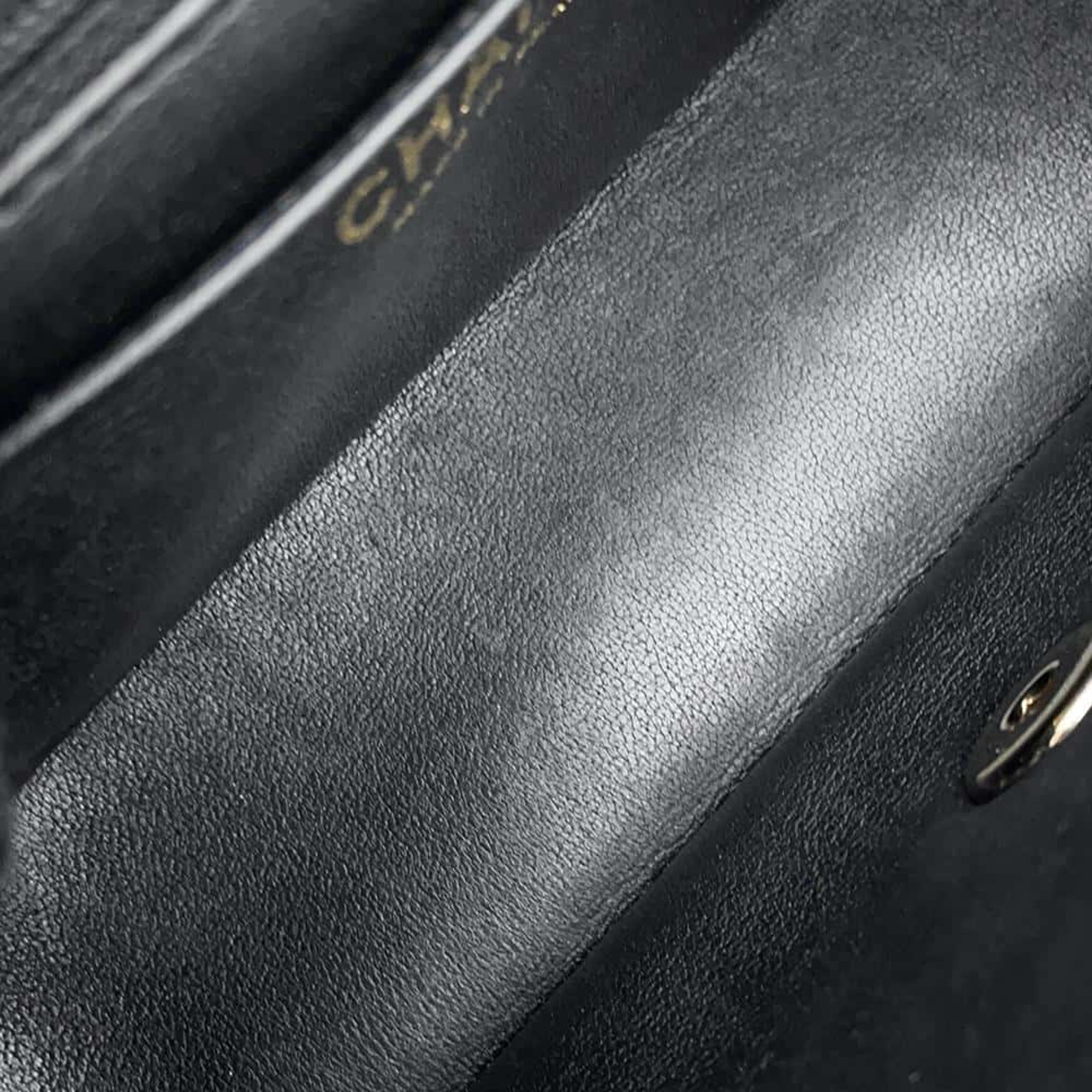 Chanel Top Handle Blackas2431 Lambskin Size 20 