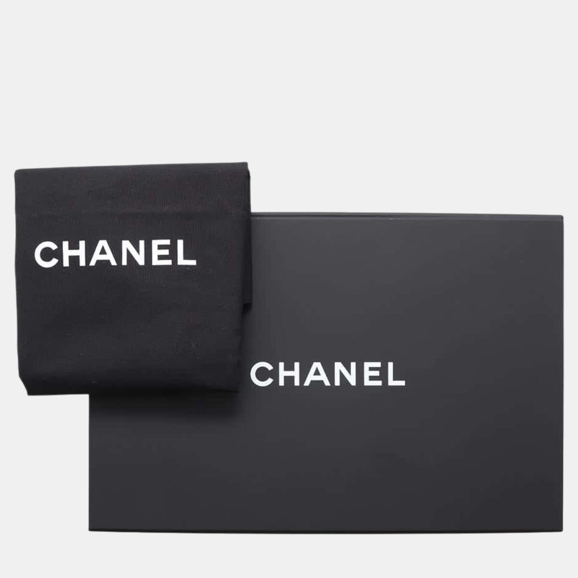 Chanel Black Lambskin Leather Top Handle Bag 