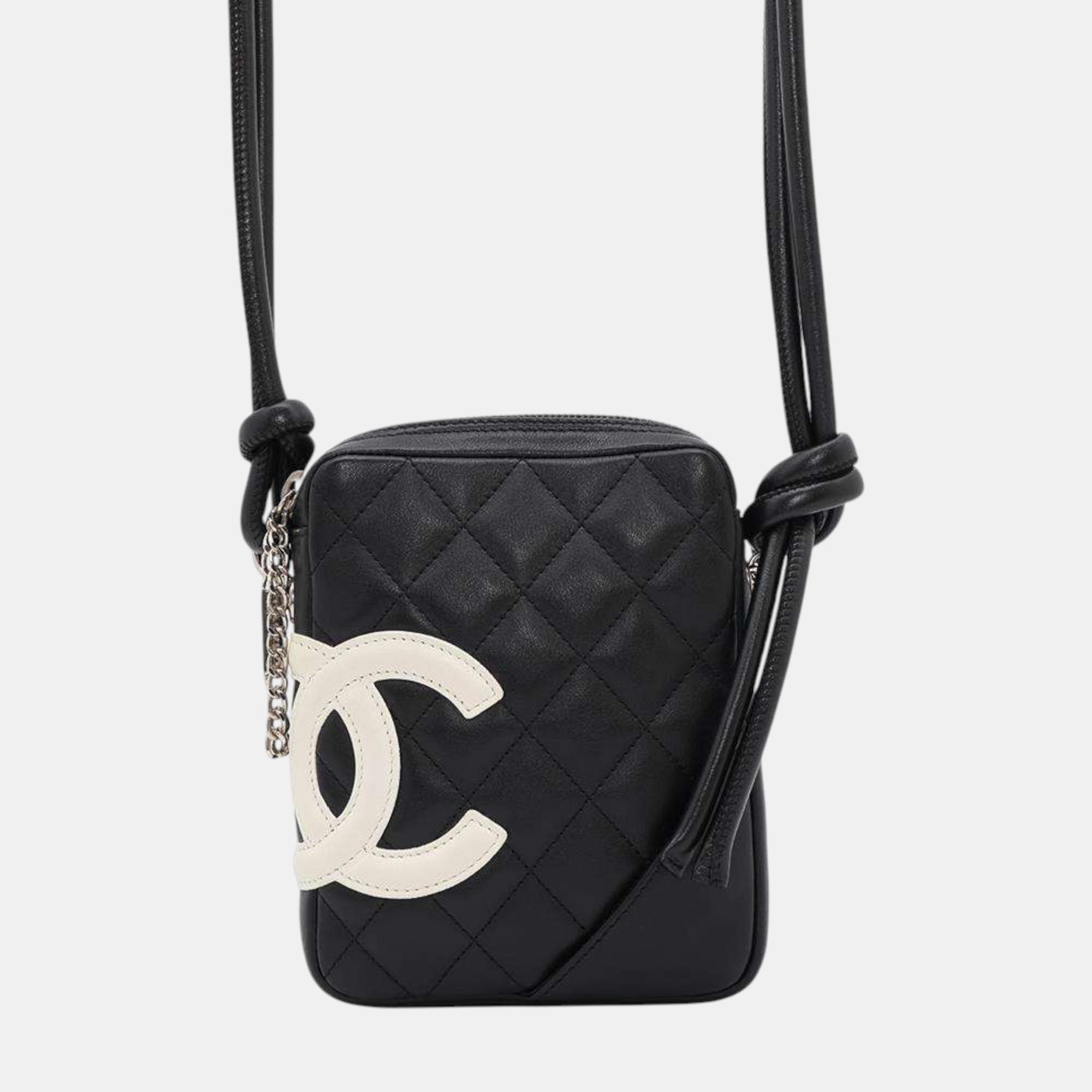 

Chanel Pochette Black Calf Leather Small Cambon Line Shoulder Bag