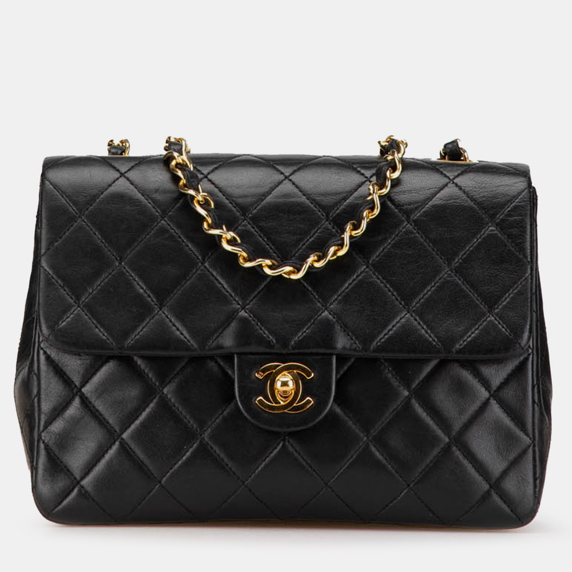 

Chanel Black Mini Square Classic Lambskin Flap