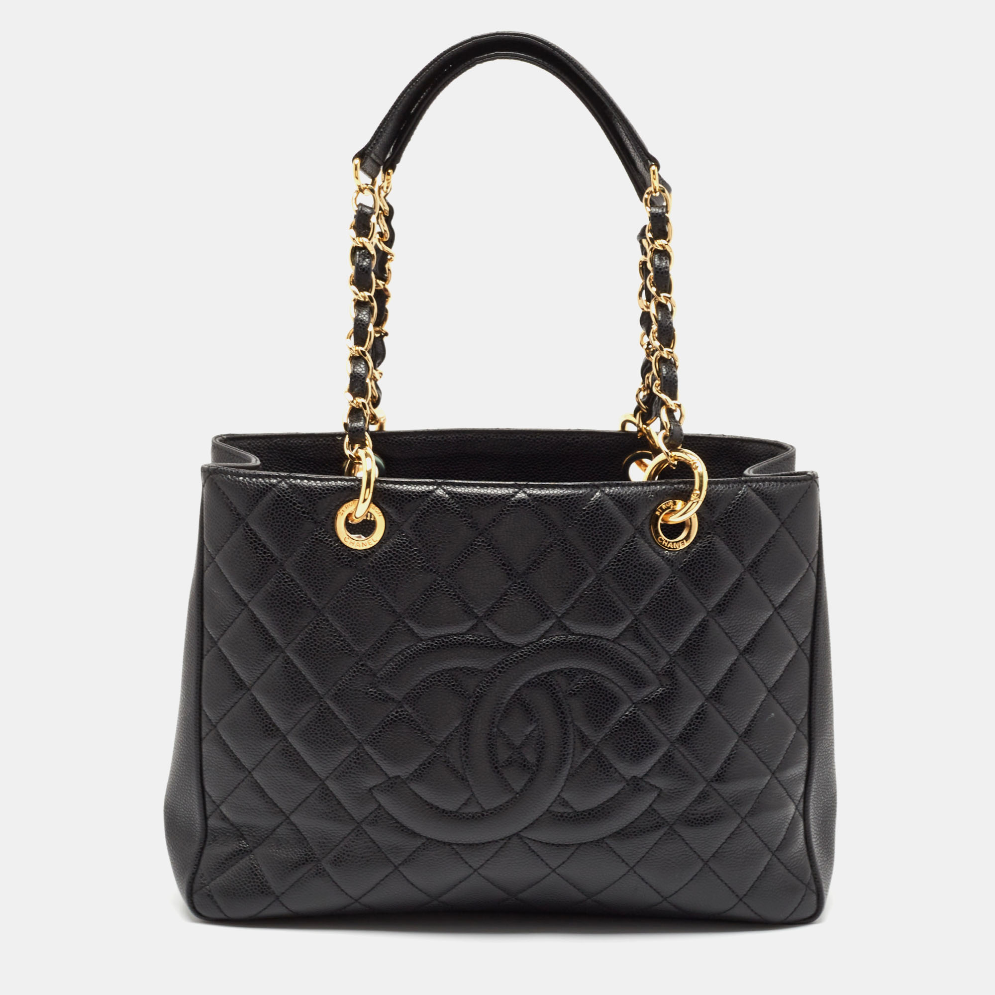 

Chanel Black Quilted Caviar Leather Grand Shopper Tote