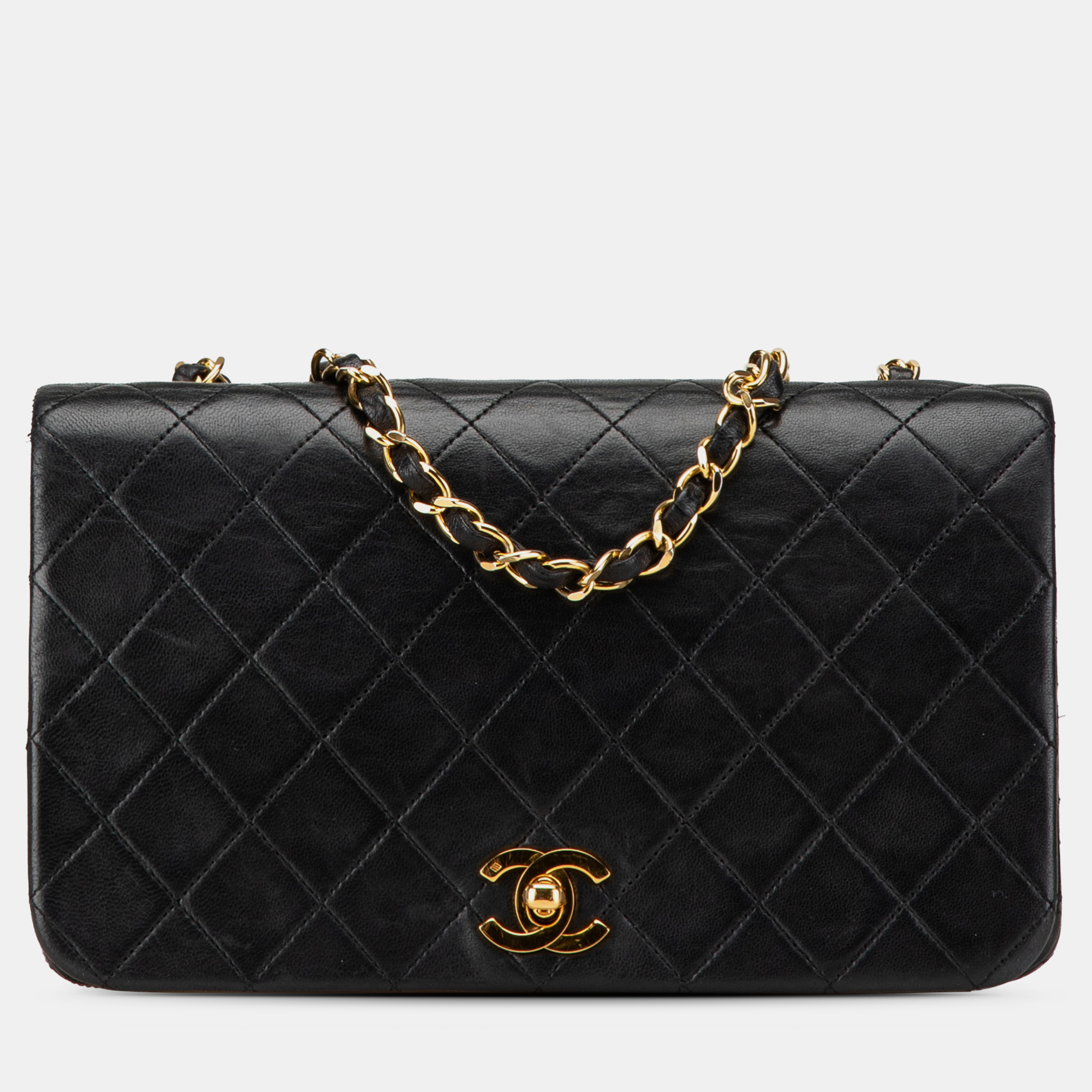 

Chanel Black CC Quilted Lambskin Full Flap Bag