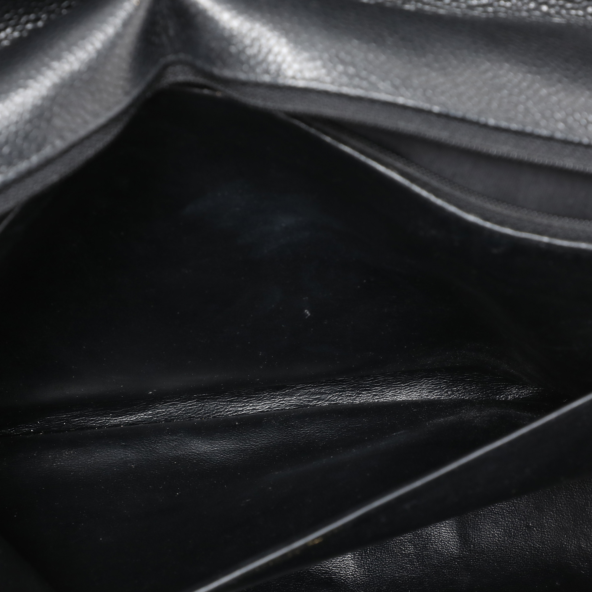 Chanel Black Quilted Caviar Leather Maxi Classic Single Flap Bag 