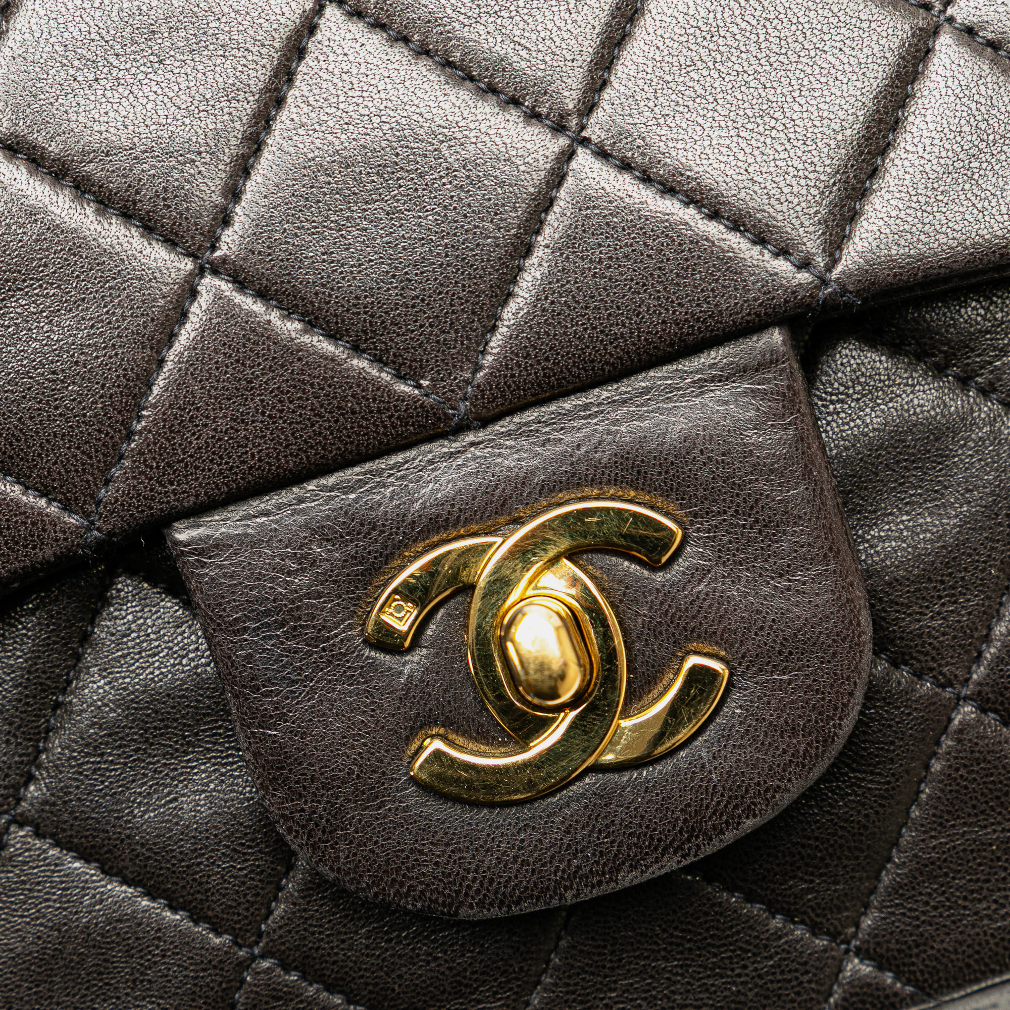 Chanel Brown Medium Classic Lambskin Double Flap 