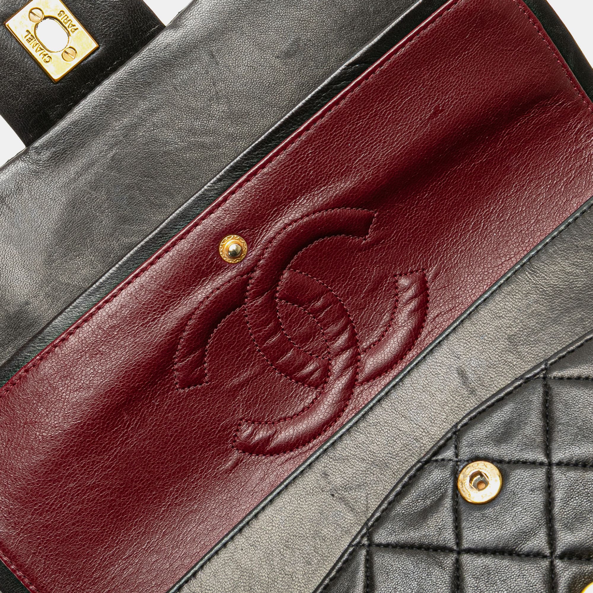Chanel Brown Medium Classic Lambskin Double Flap 