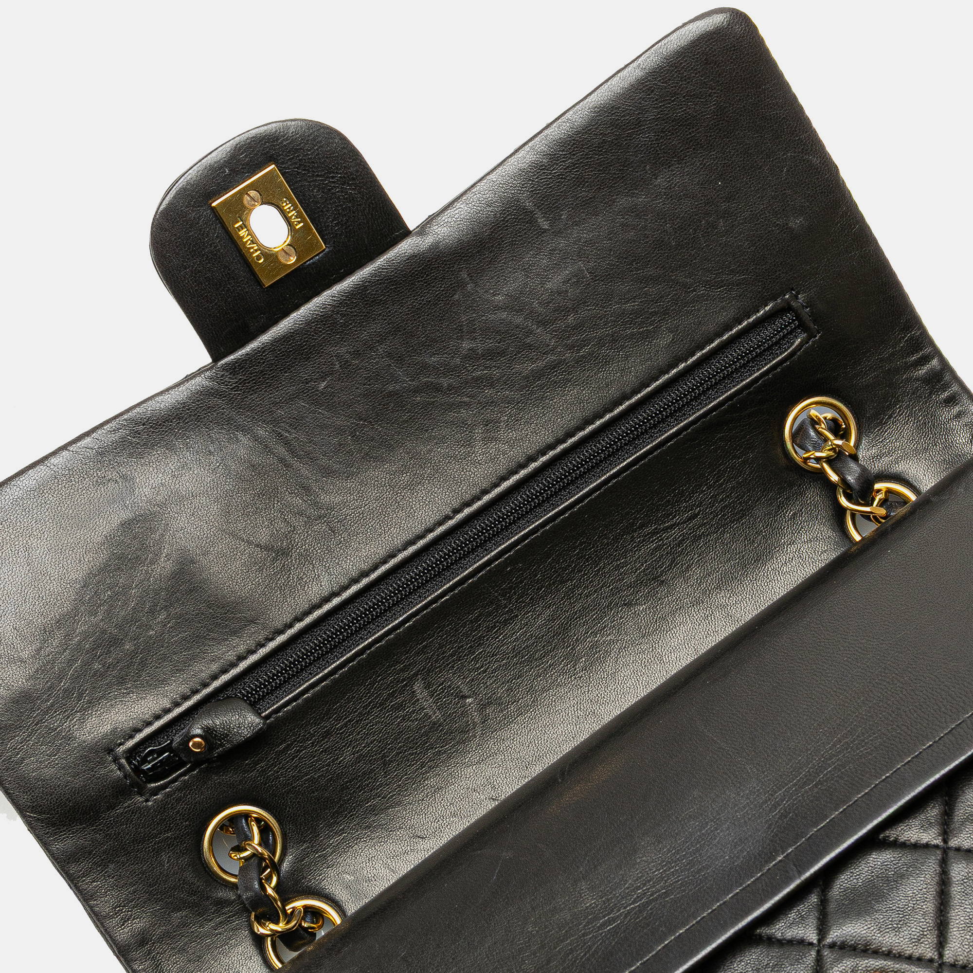 Chanel Brown Medium Classic Lambskin Double Flap 