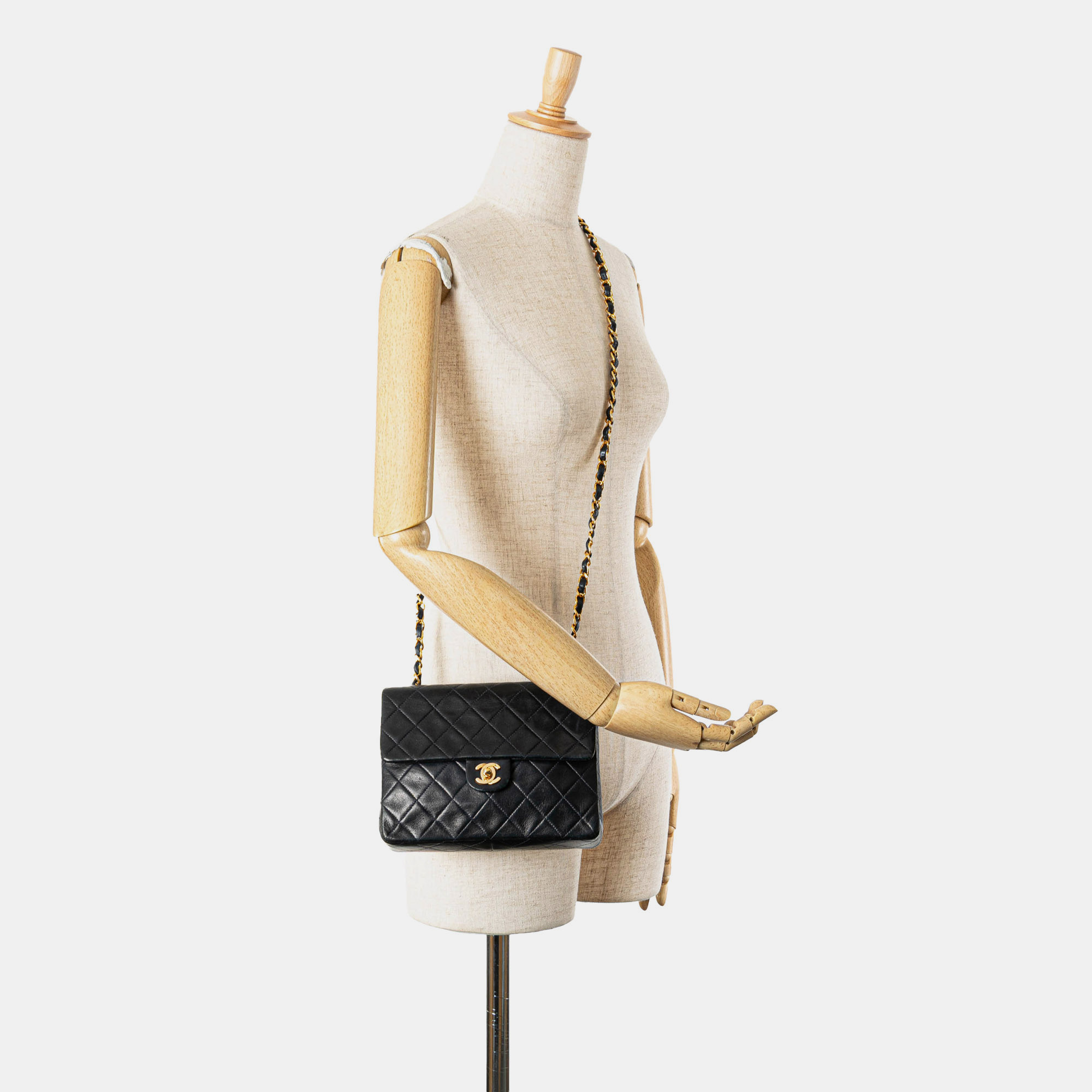 Chanel Black Mini Classic Lambskin Single Flap Bag 