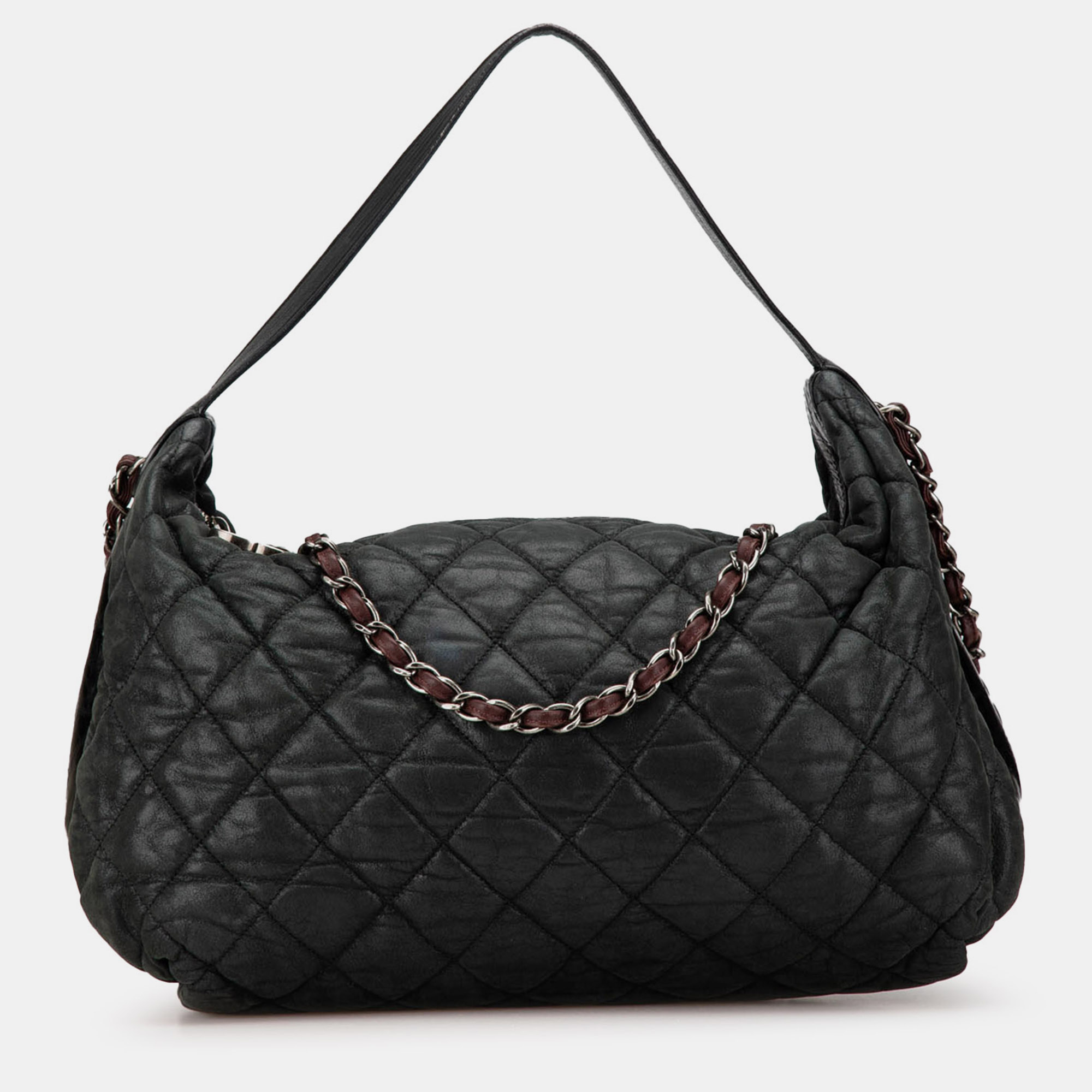 

Chanel Black Quilted Iridescent Calfskin Coco Daily Satchel