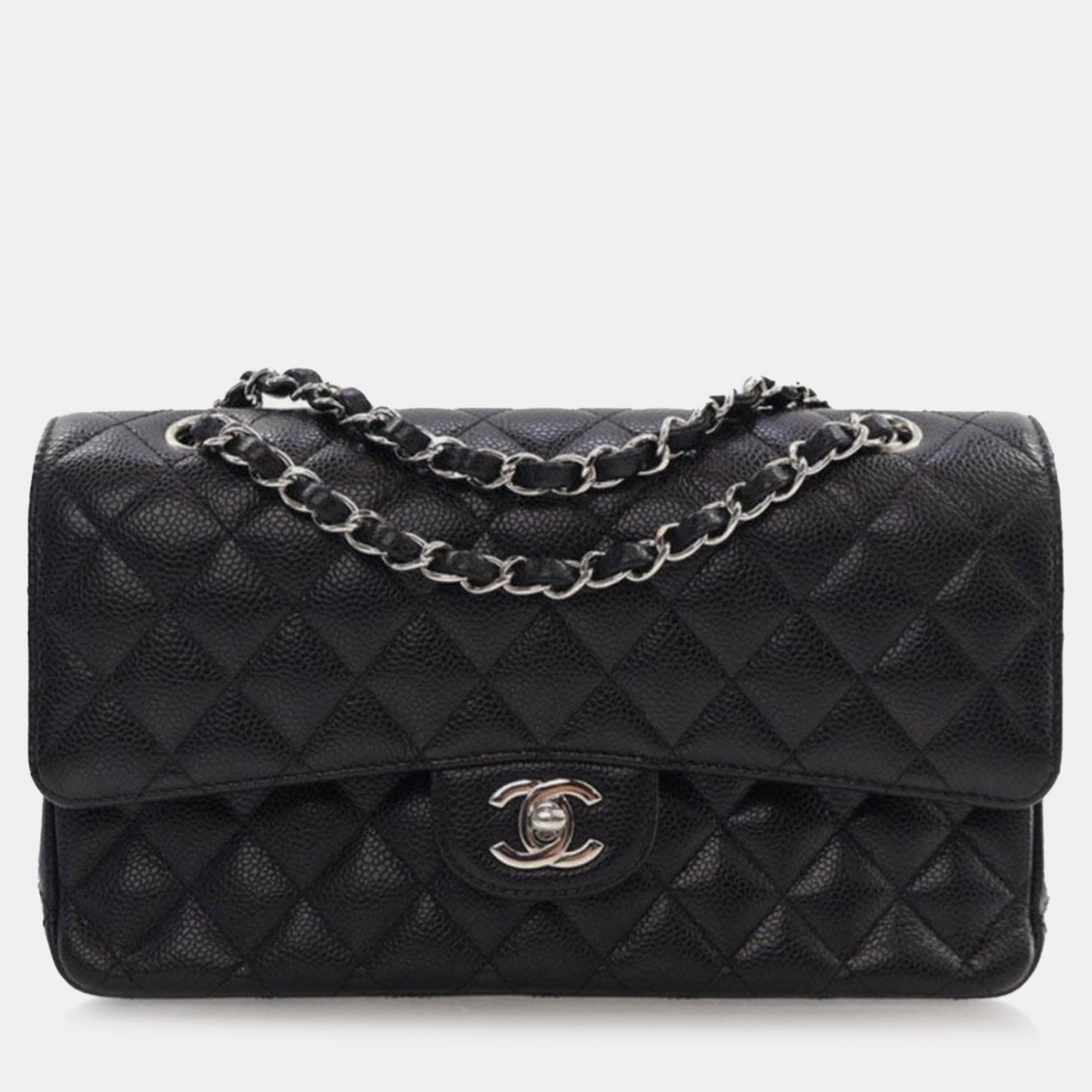 

Chanel Black Medium Classic Caviar Double Flap Bag