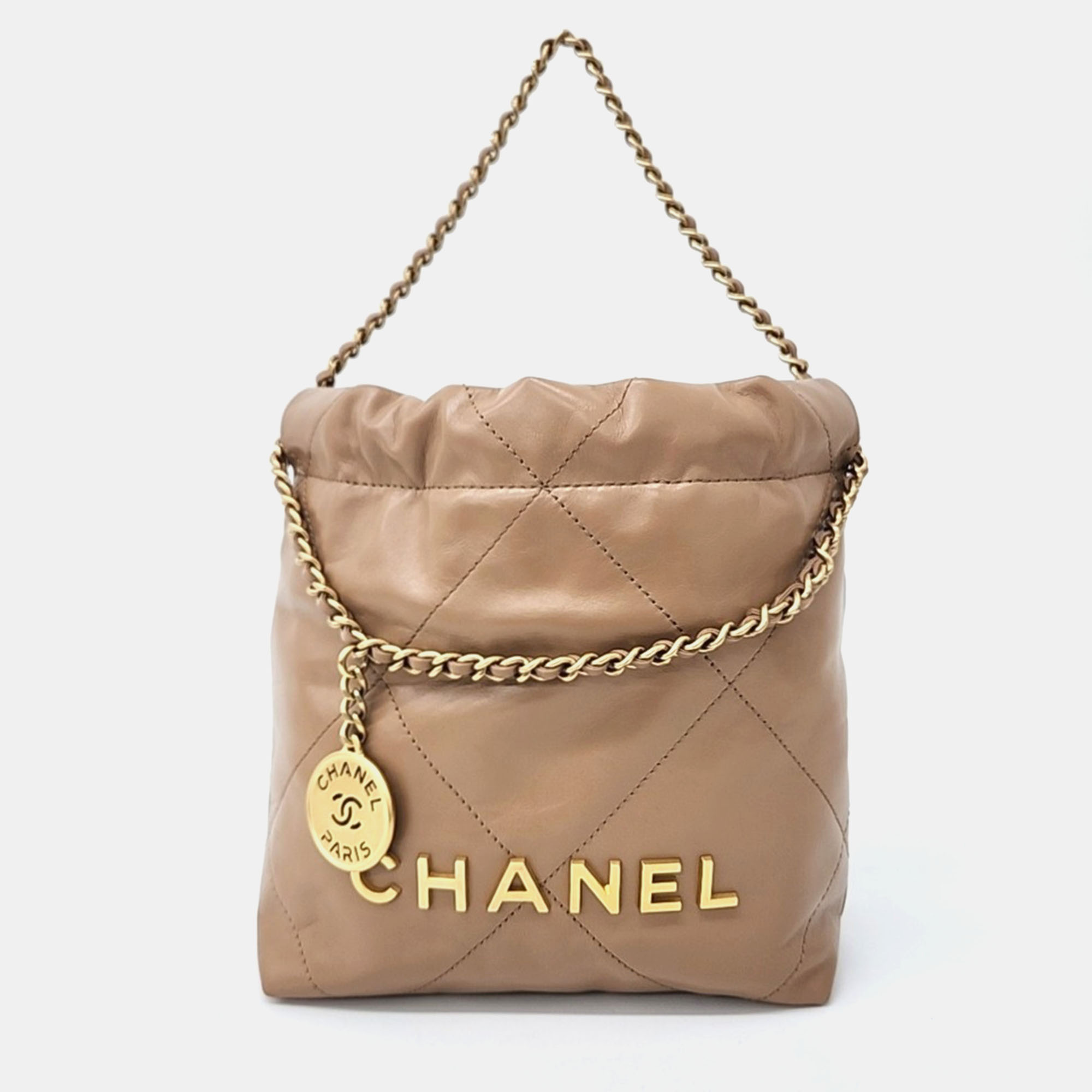 

Chanel Beige Leather 22 Mini Bag