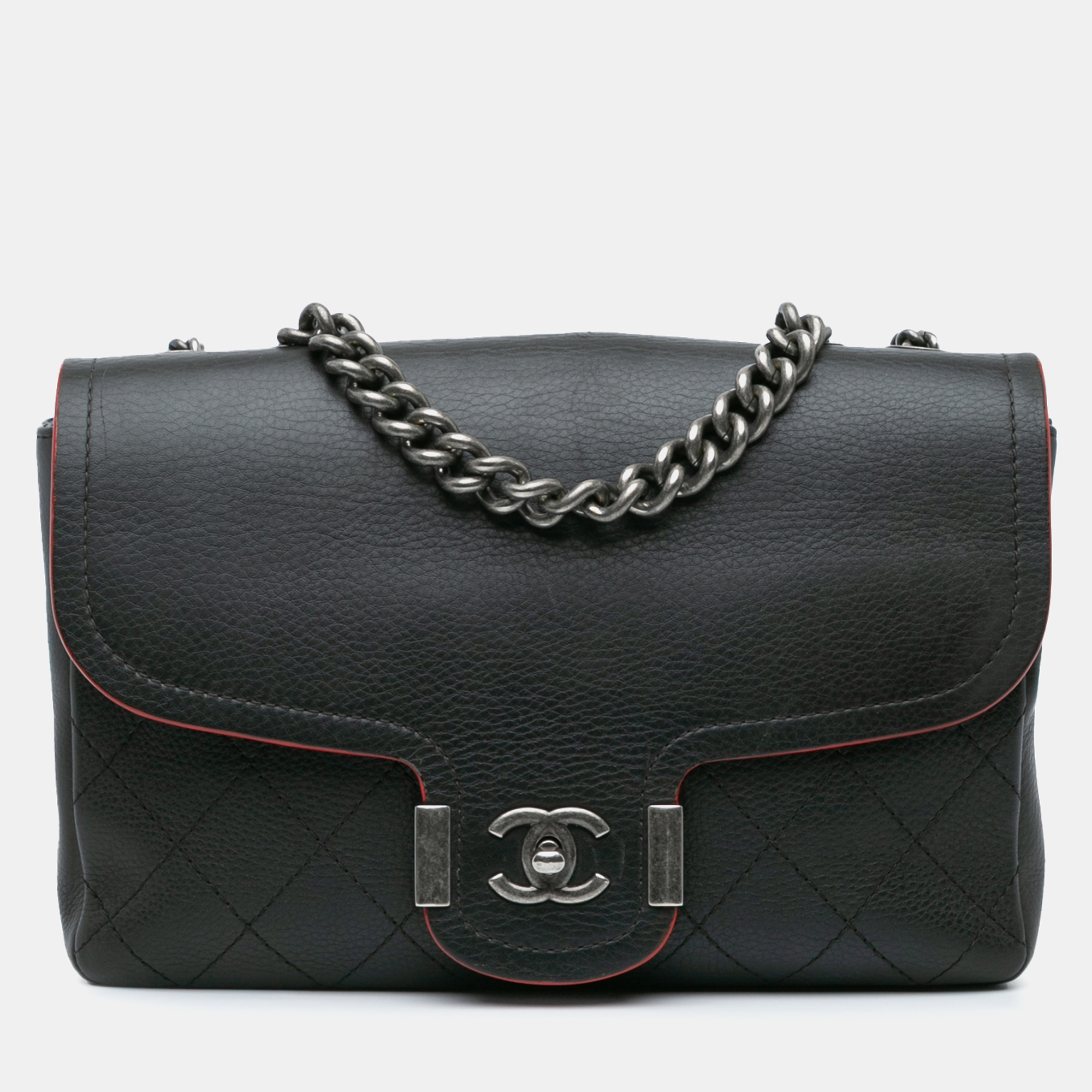 

Chanel Black Paris-Greece Calfskin Archi Chic Flap