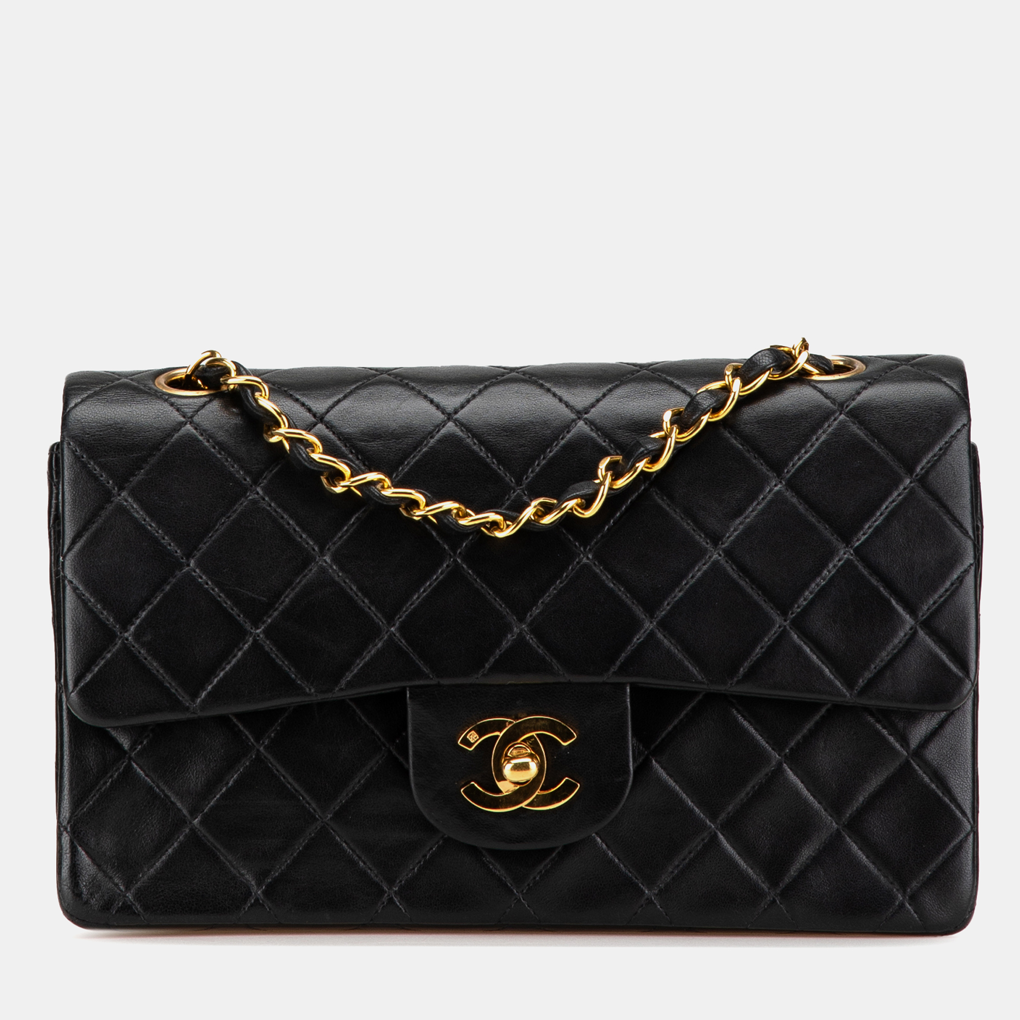 

Chanel Black Small Classic Lambskin Double Flap