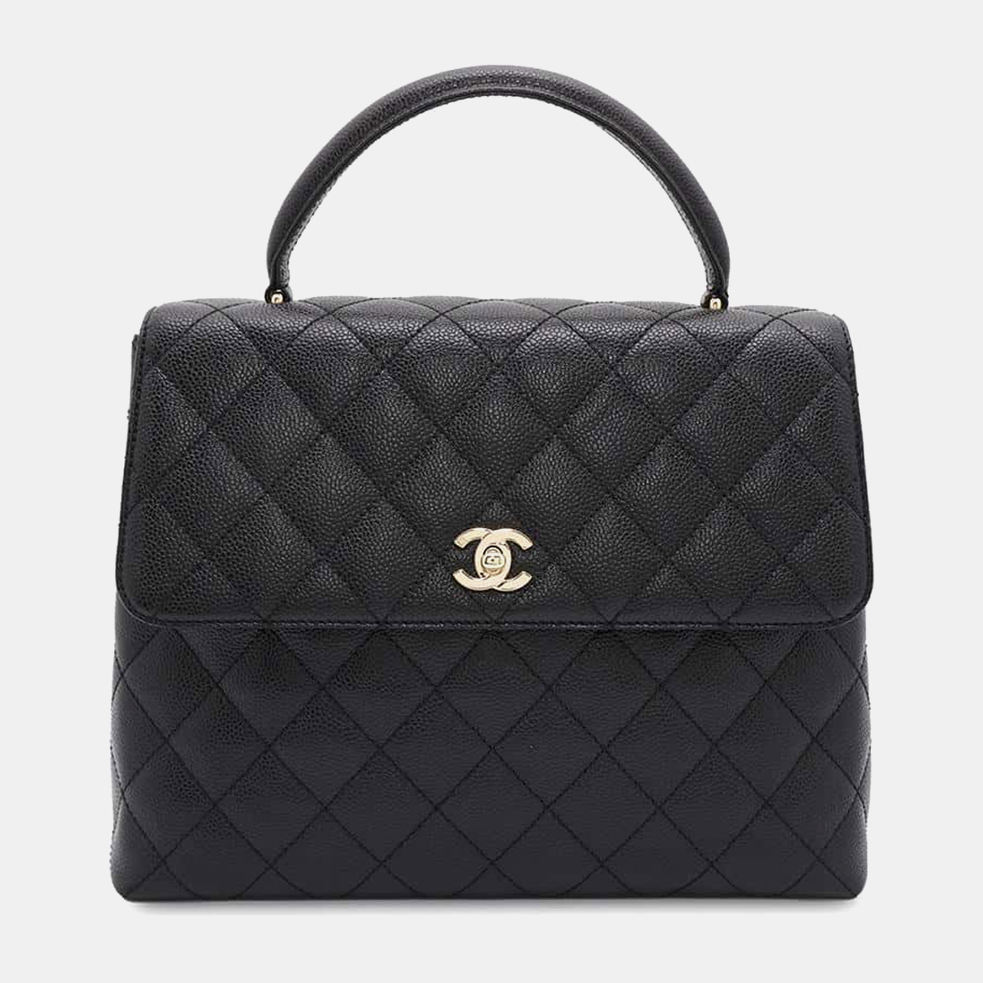 

Chanel Black Caviar Leather Handbag