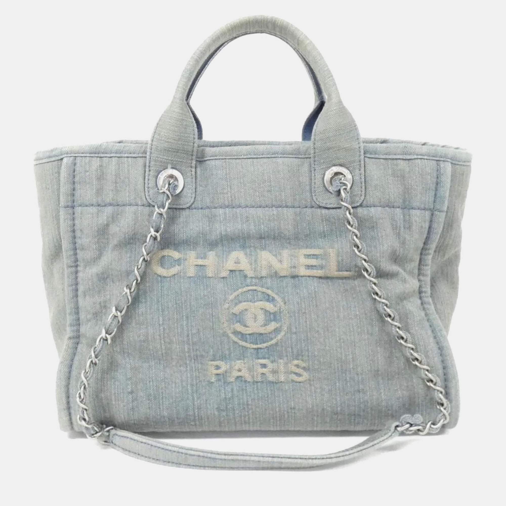 

Chanel Blue Denim Deauville Handbag